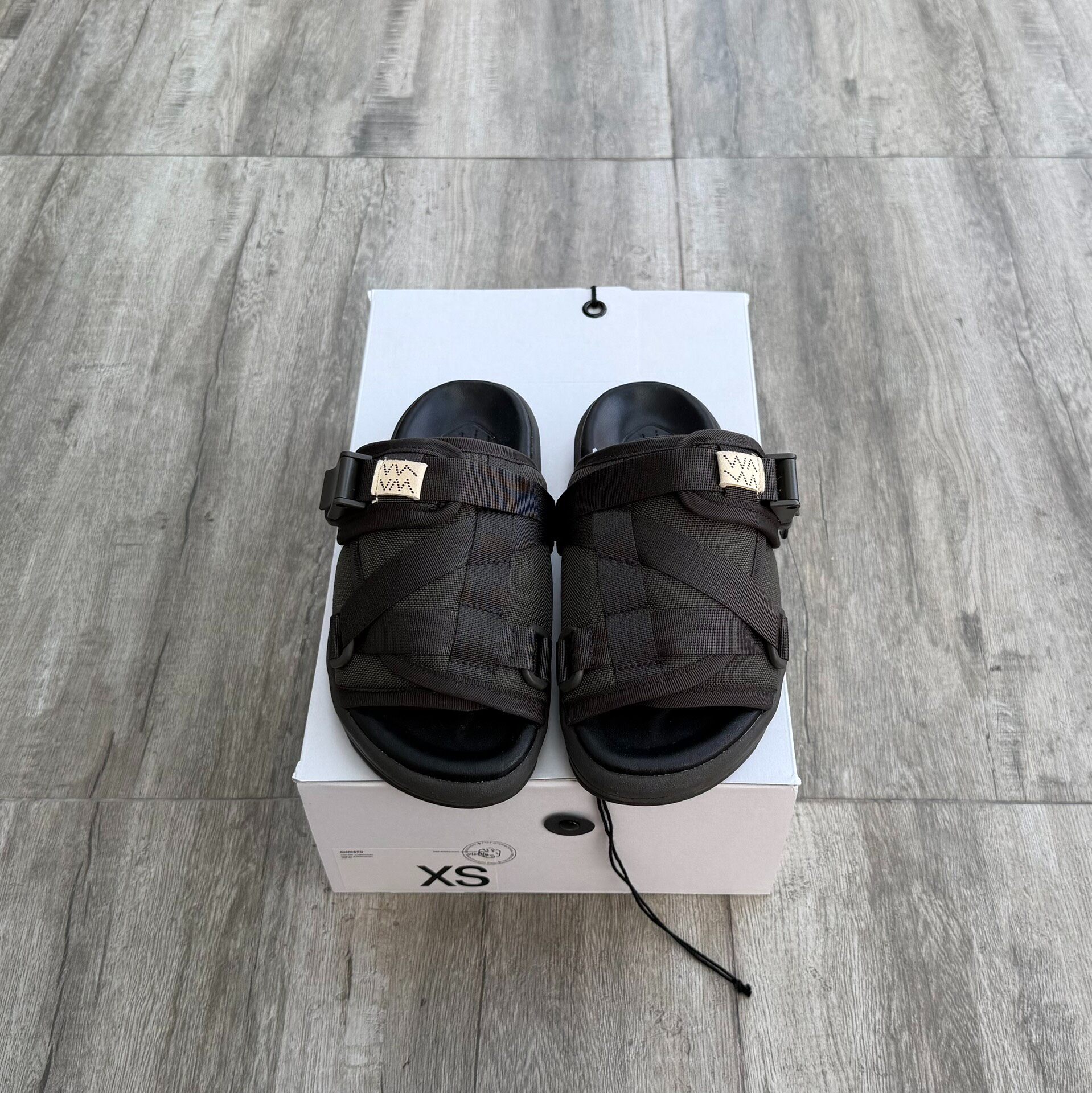 Visvim 25SS Christo Charcoal Slides