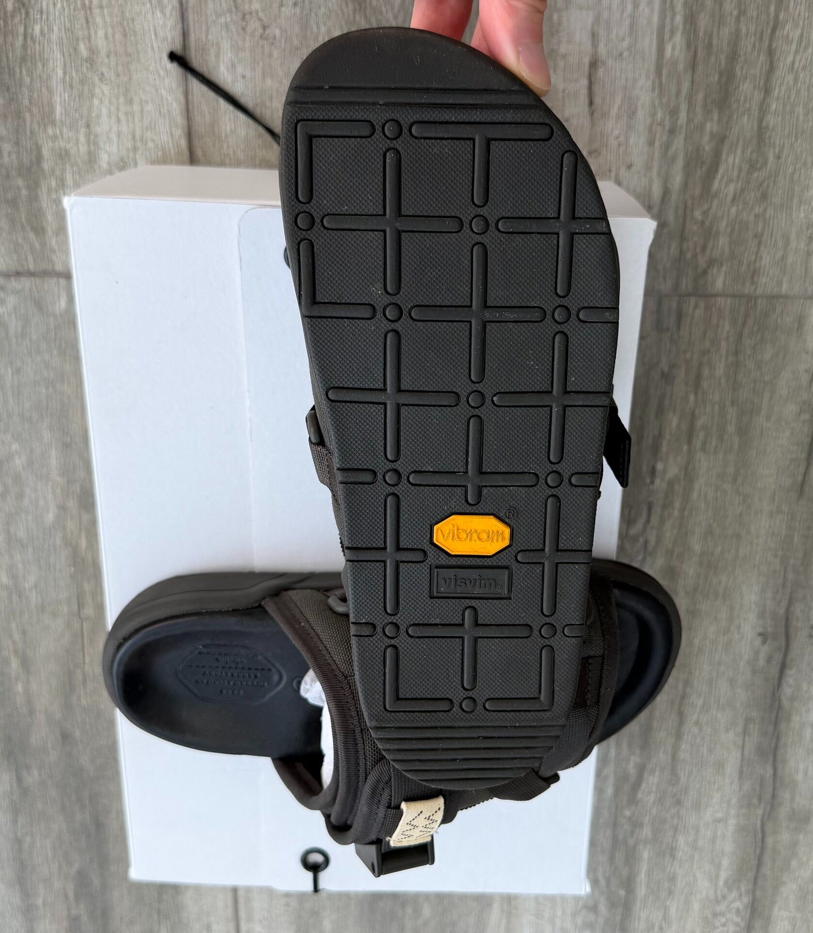 Visvim 25SS Christo Charcoal Slides — detail