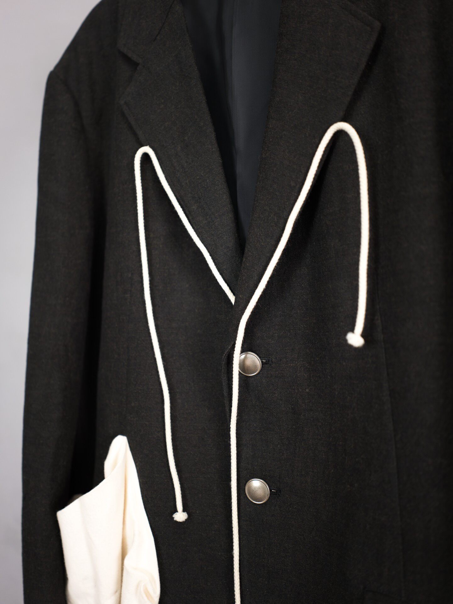 Yohji Yamamoto 23AW Runway Blazer — detail