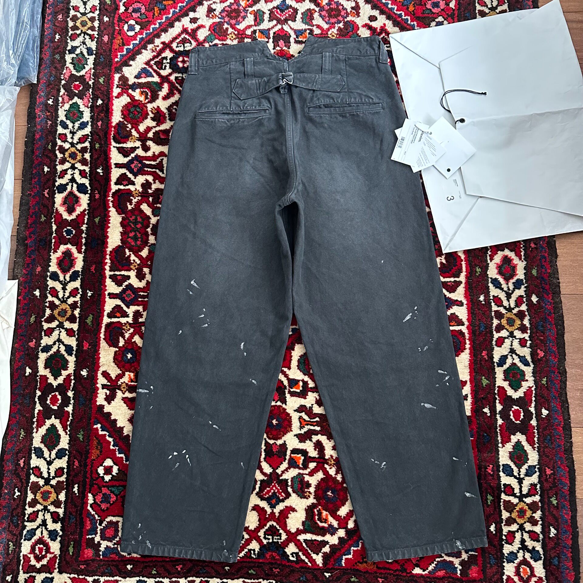 Visvim 26SS Tiller Paint-Splatter Pants — detail