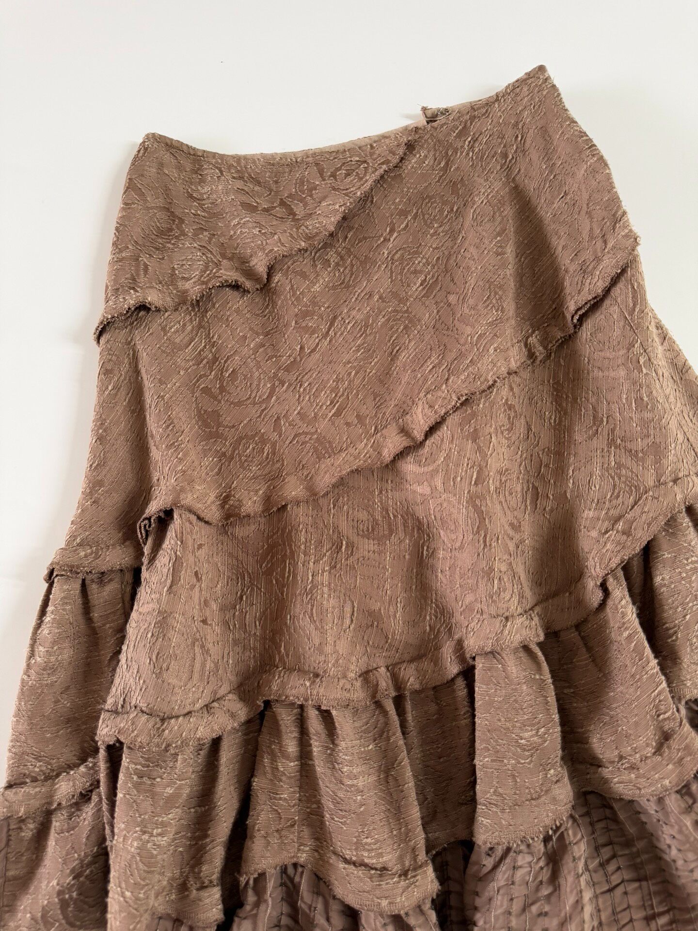 Comme des Garcons Rose Tiered Skirt — front