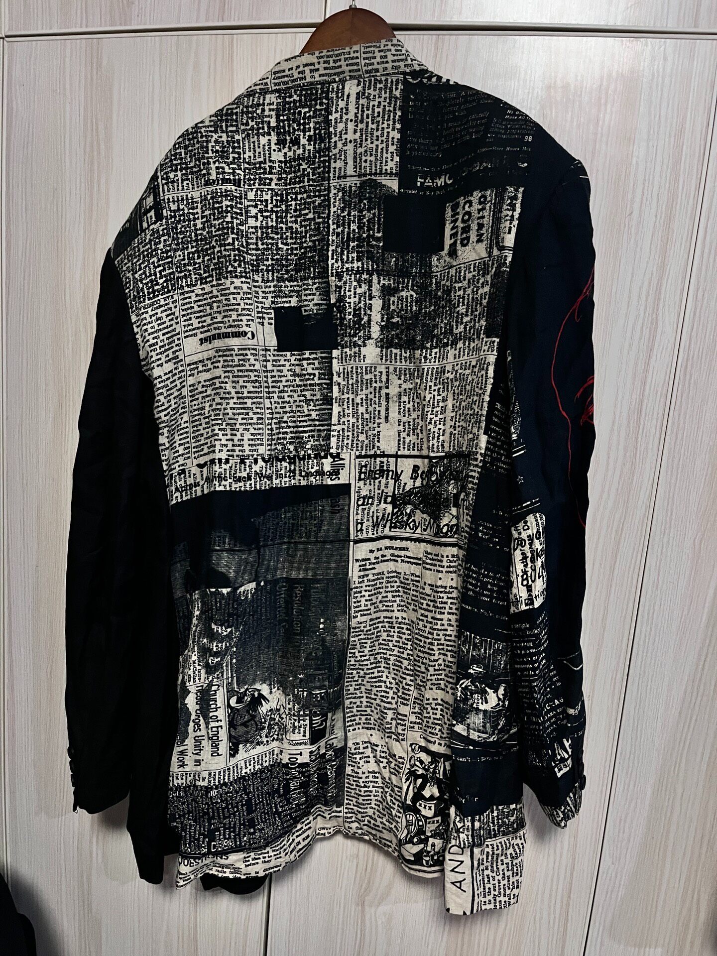 Yohji Yamamoto 22ss Newspaper Blazer — front