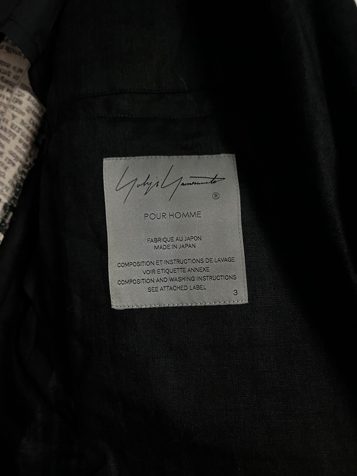 Yohji Yamamoto 22ss Newspaper Blazer — detail