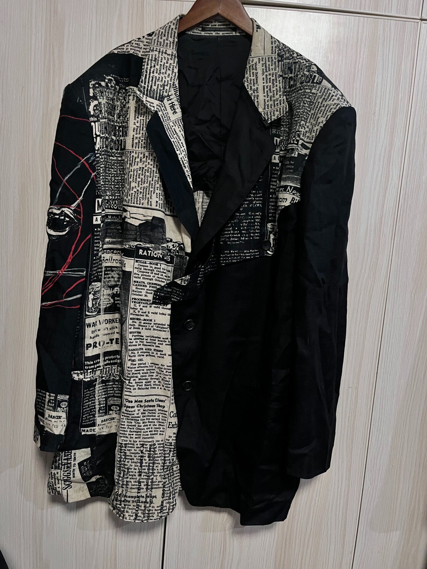 Yohji Yamamoto 22ss Newspaper Blazer
