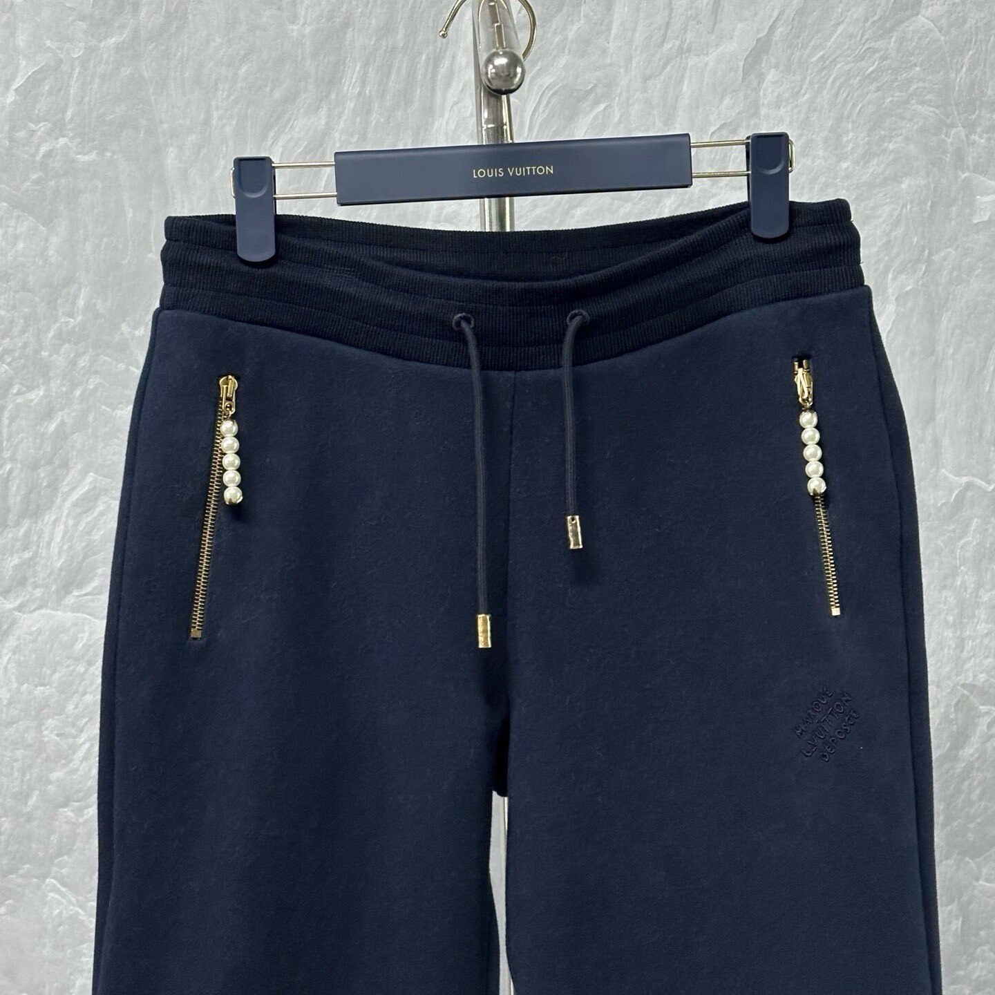 Louis Vuitton SS24 Pharrell Pearl Zip Jogger Pants — detail