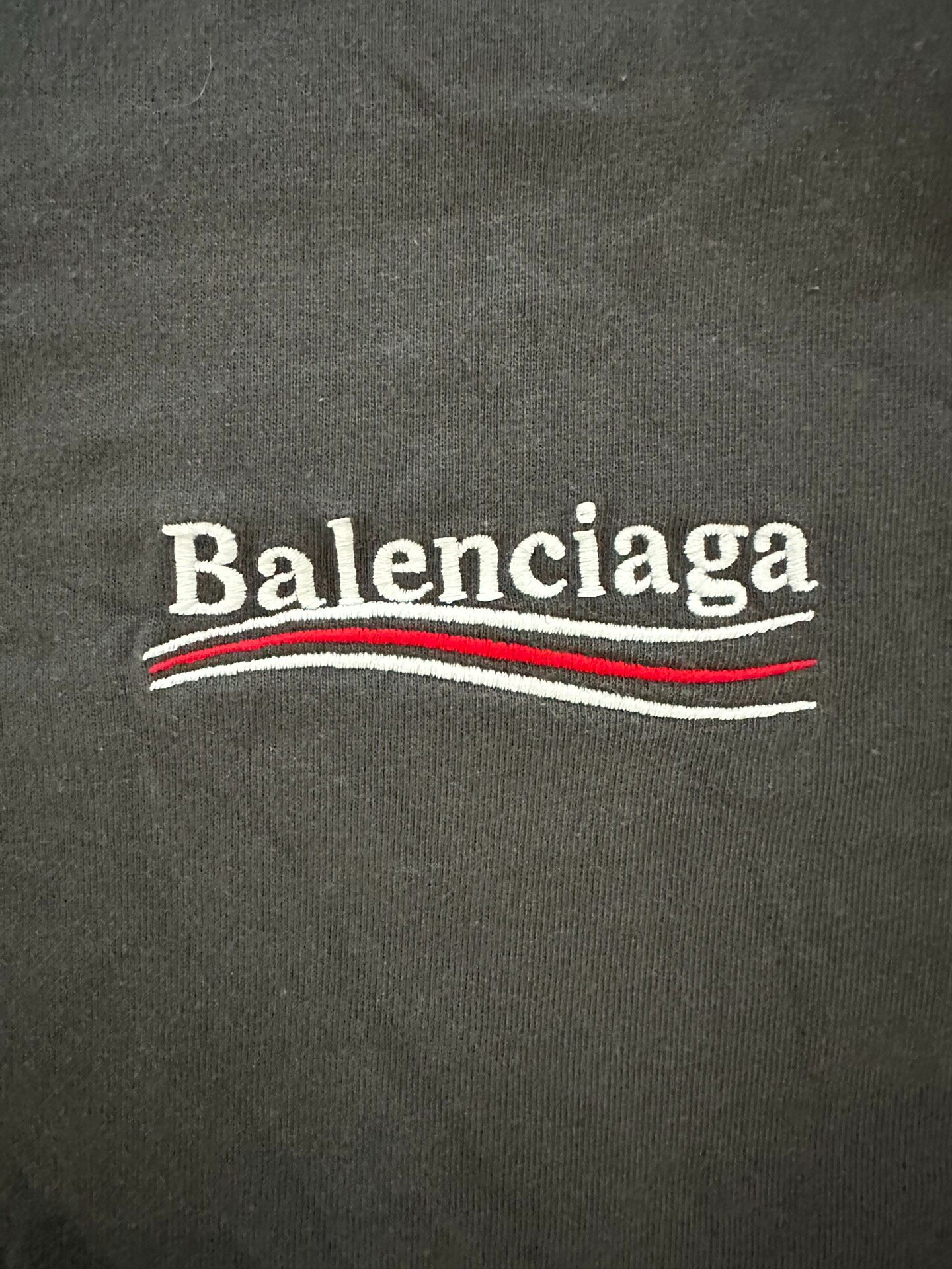 Balenciaga Political Logo Print T-Shirt — detail