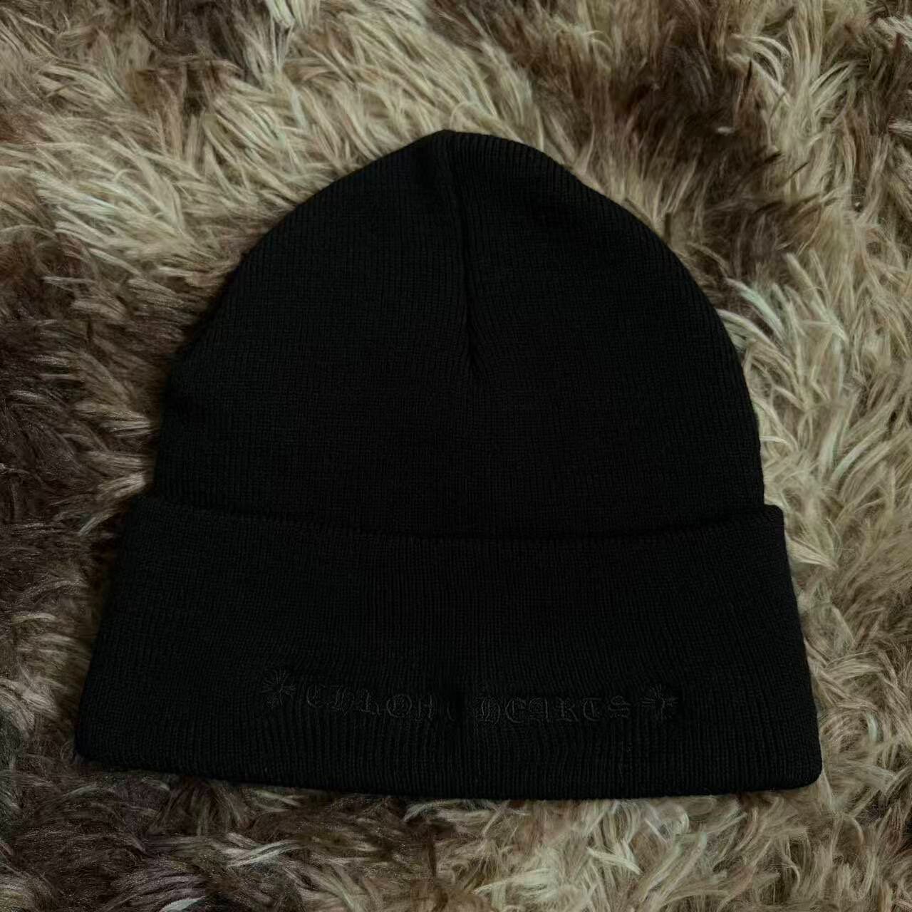 Chrome Hearts Black Knit Beanie — front