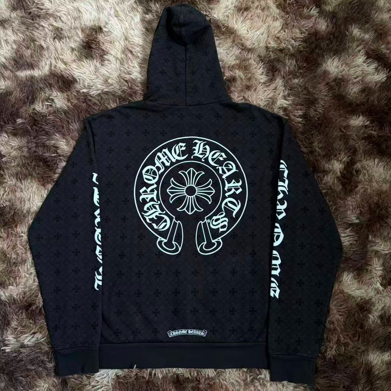 Chrome Hearts Black Hooded Sweatshirt — front