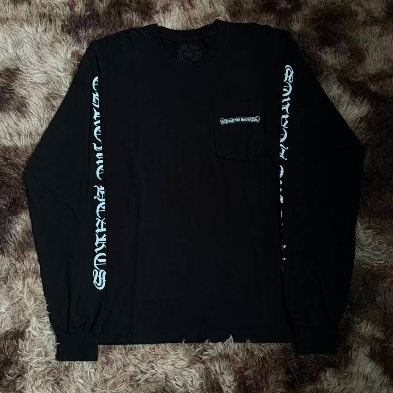 Chrome Hearts Gothic Print Long Sleeve Top