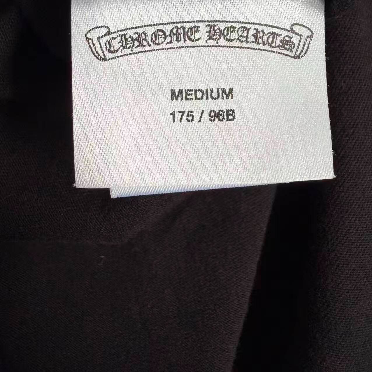 Chrome Hearts Gothic Print Long Sleeve Top — label