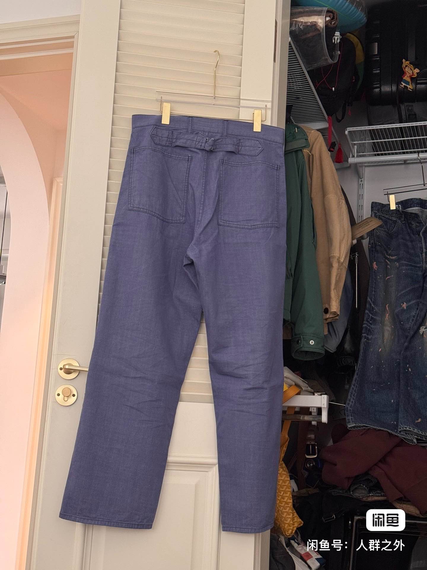 Visvim 26SS Scout Pants Blue-Purple — detail