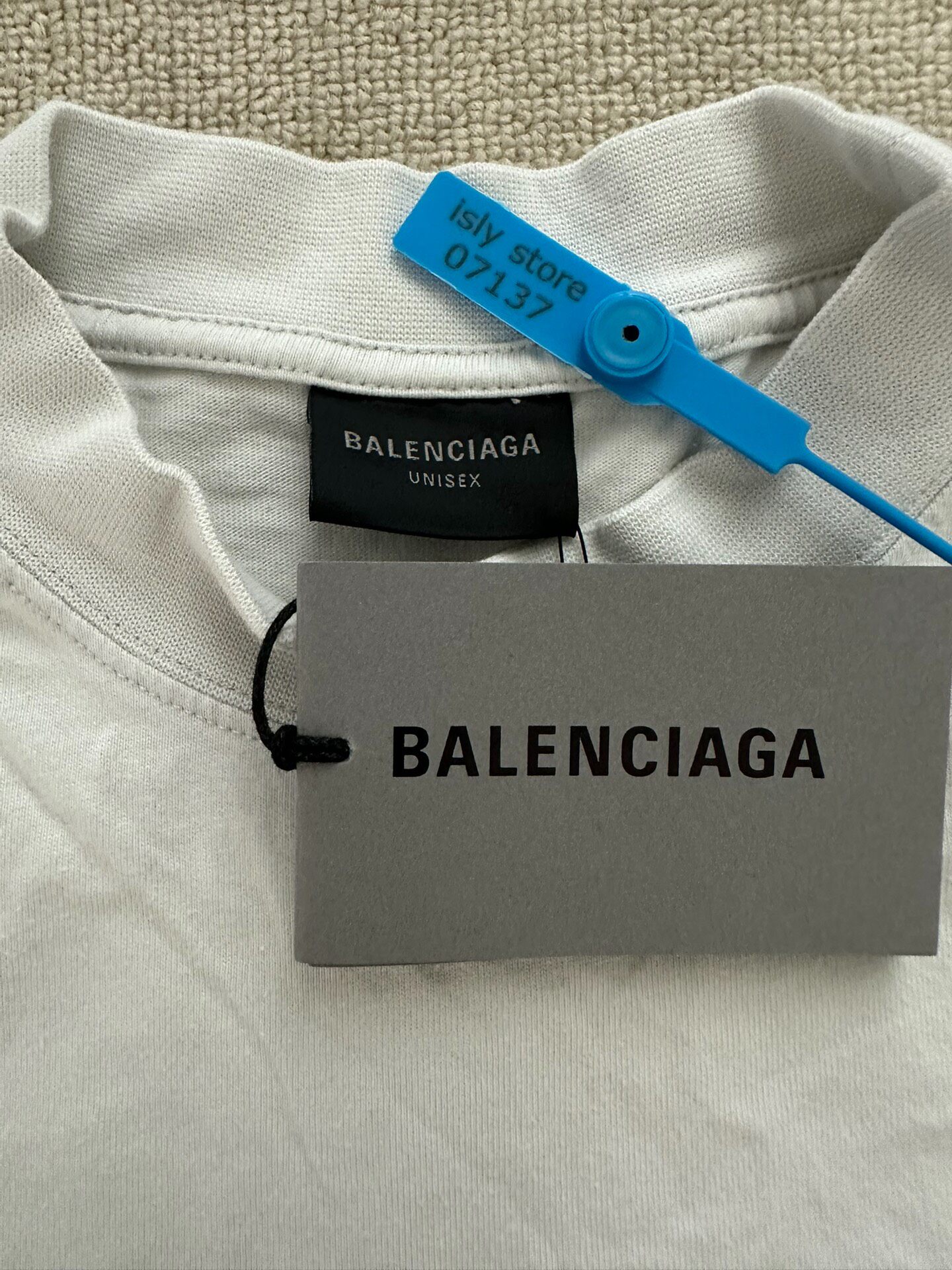 Balenciaga Short Sleeve Logo Crewneck T-Shirt — label
