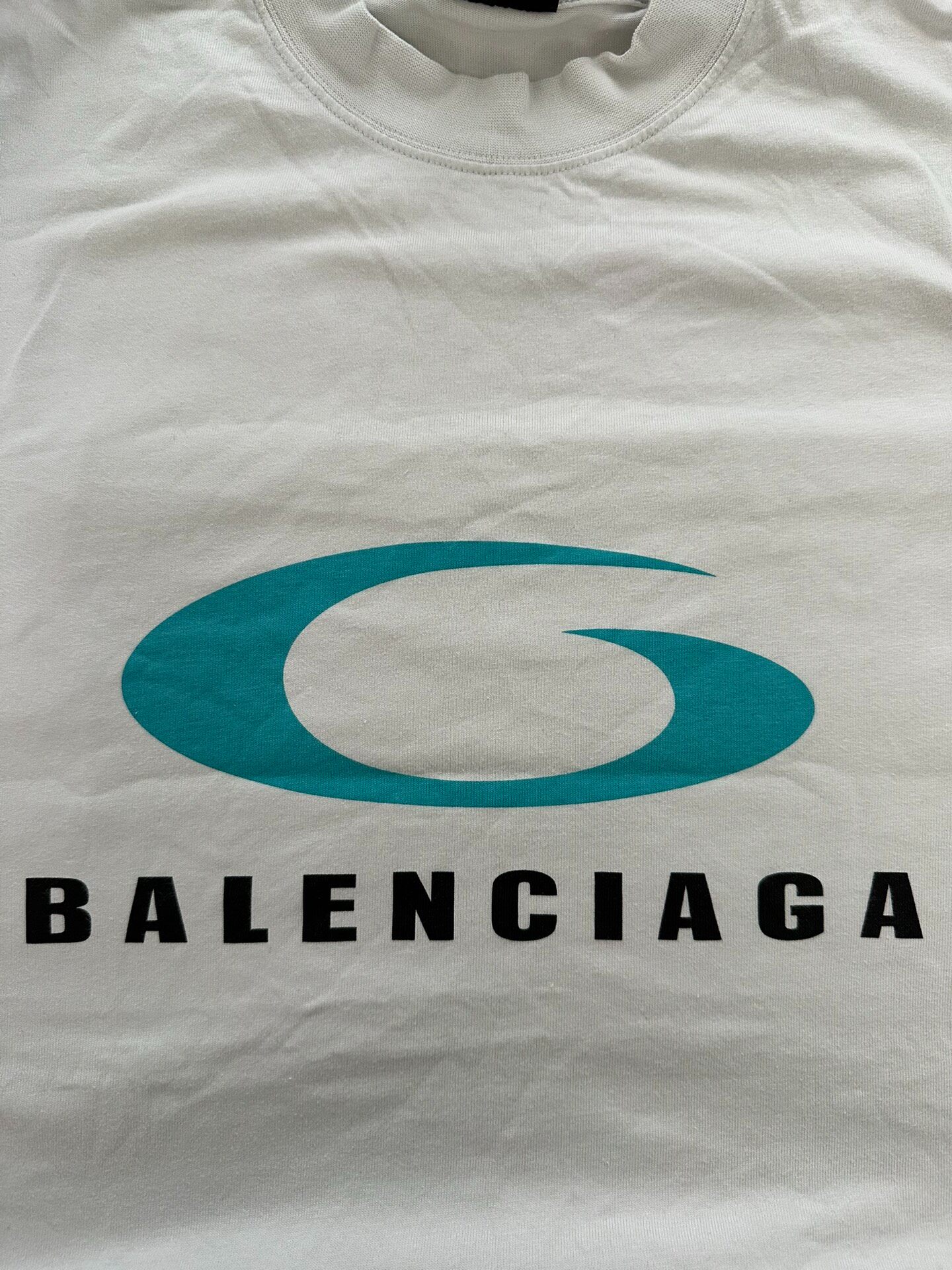 Balenciaga Short Sleeve Logo Crewneck T-Shirt — detail