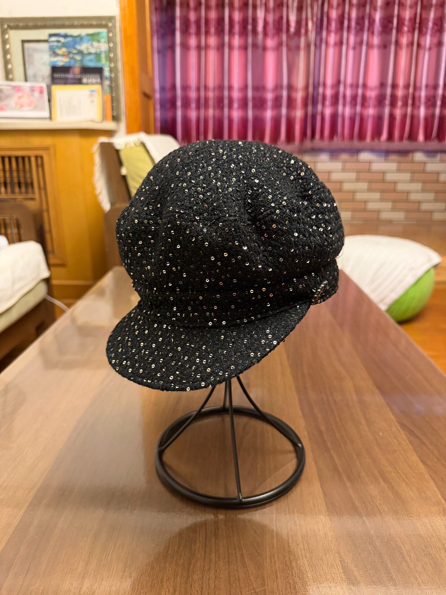 Chanel Sequin Double C Beret