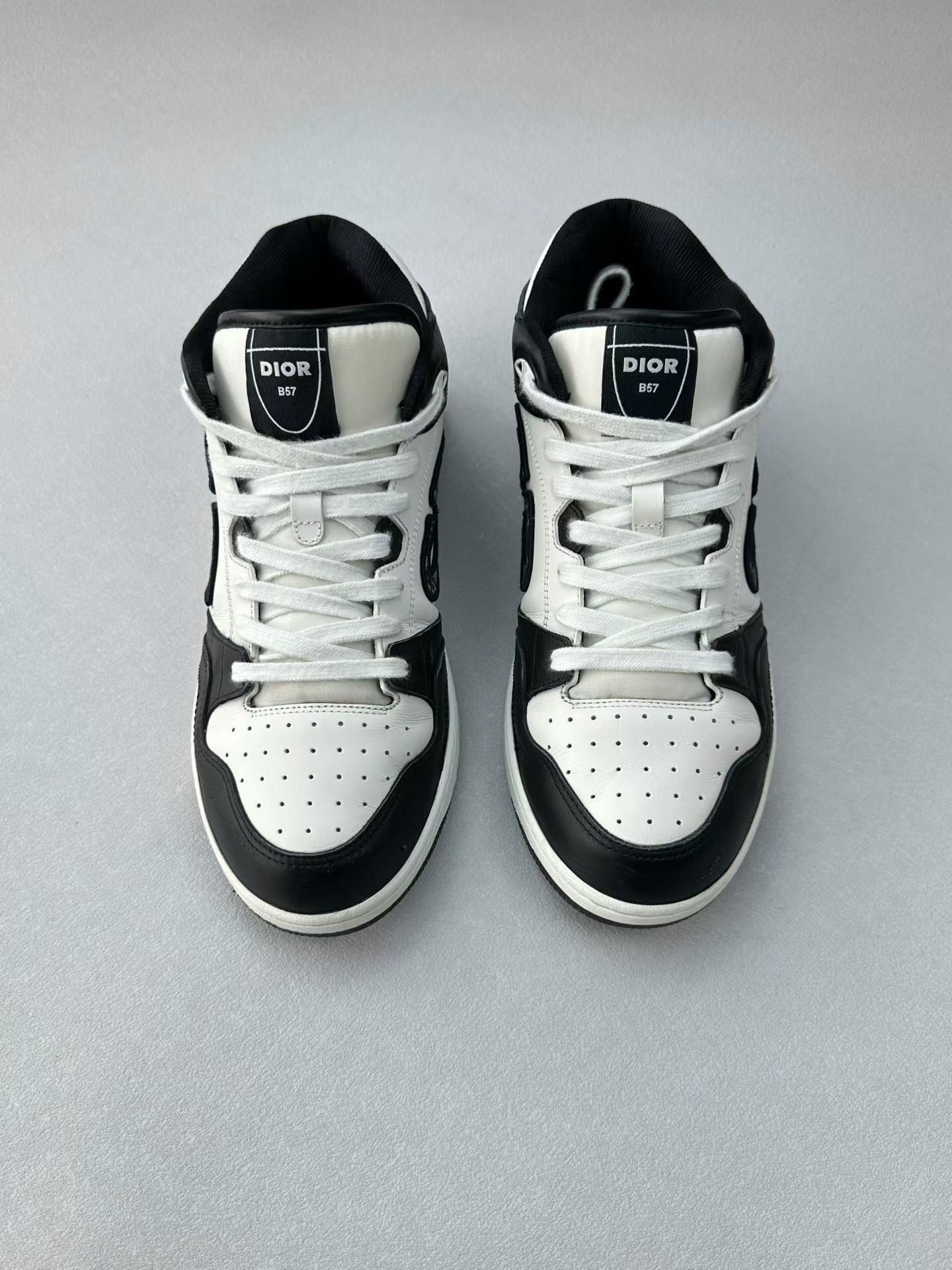 Dior x Kenny Scharf Black White Sneakers — front