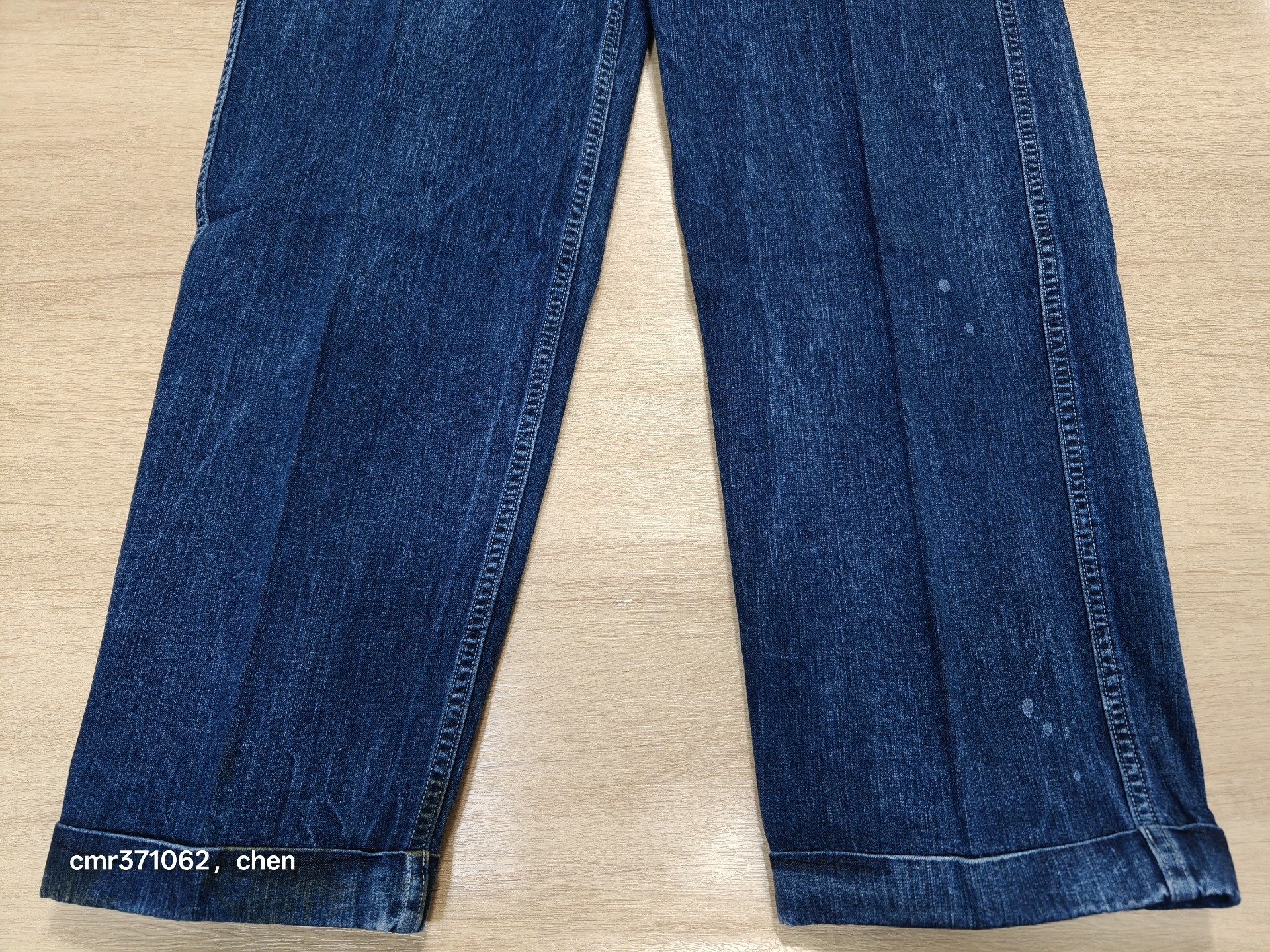 VISVIM Dry Denim Suspender Pants — front