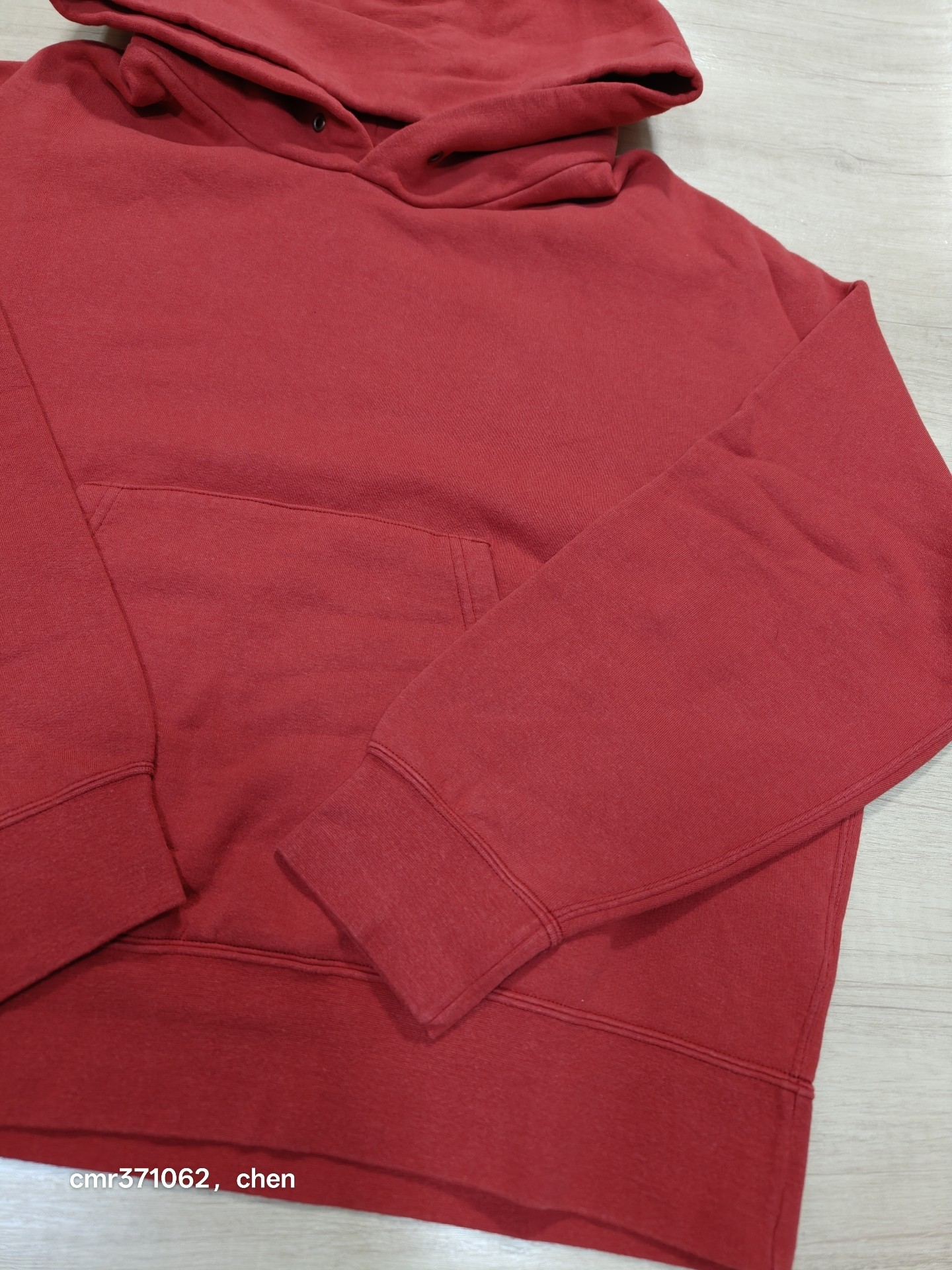Visvim 20ss Amplus Red Hoodie — detail
