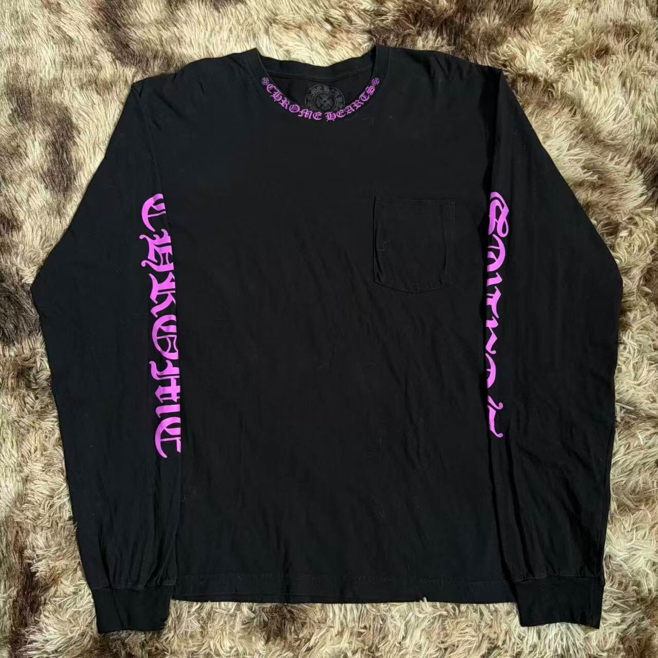 Chrome Hearts Gothic Collar Long-sleeve Tee