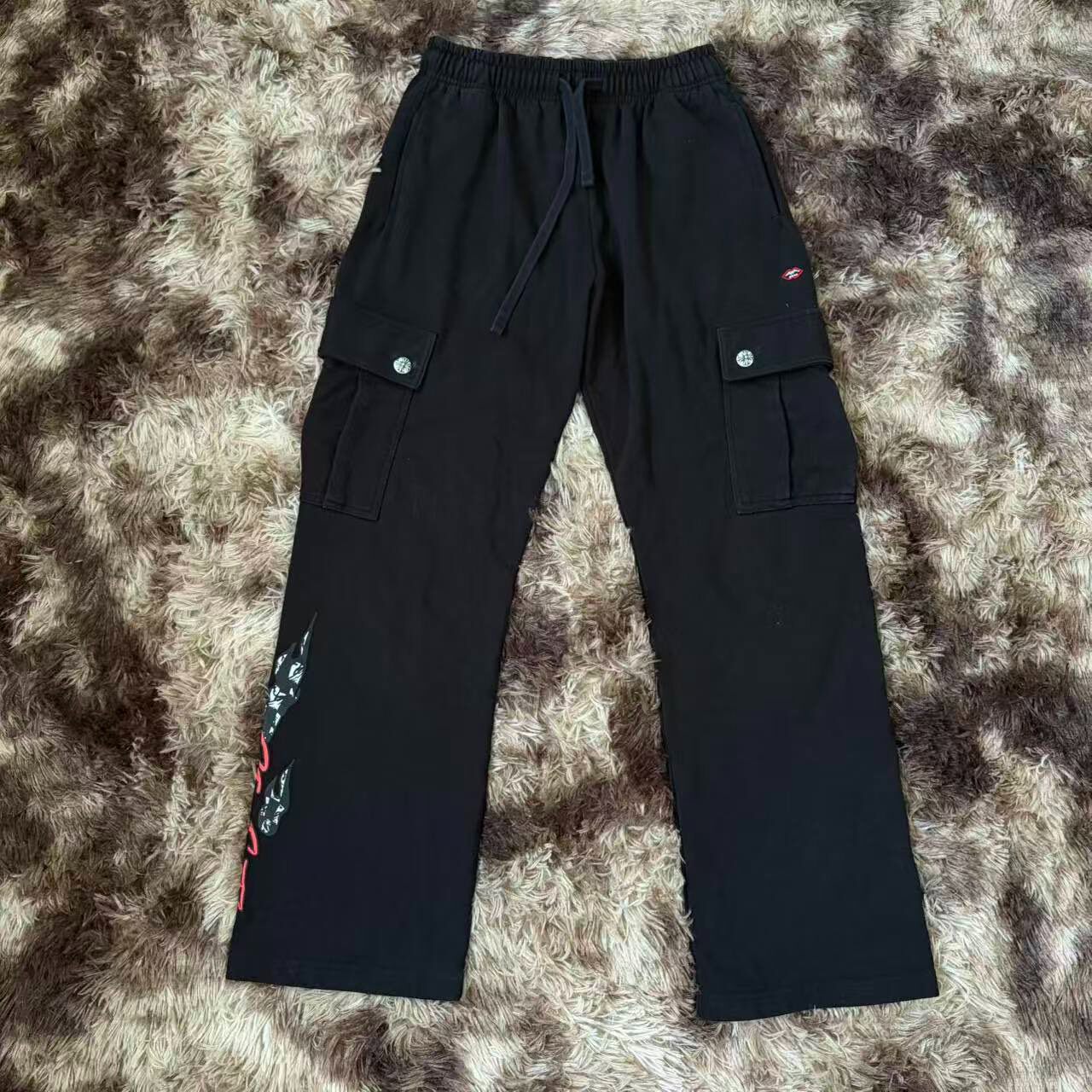 Chrome Hearts Mattyboy Black Cargo Sweatpants