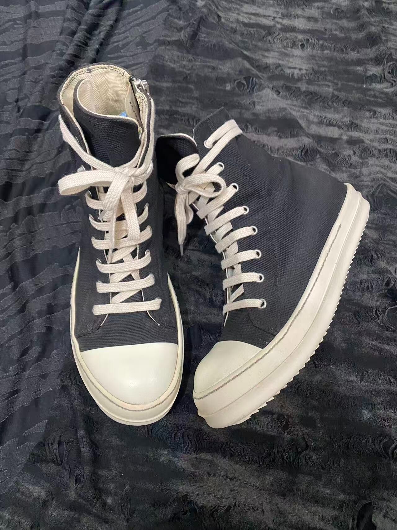 Rick Owens DRKSHDW High-Top Canvas Shoes