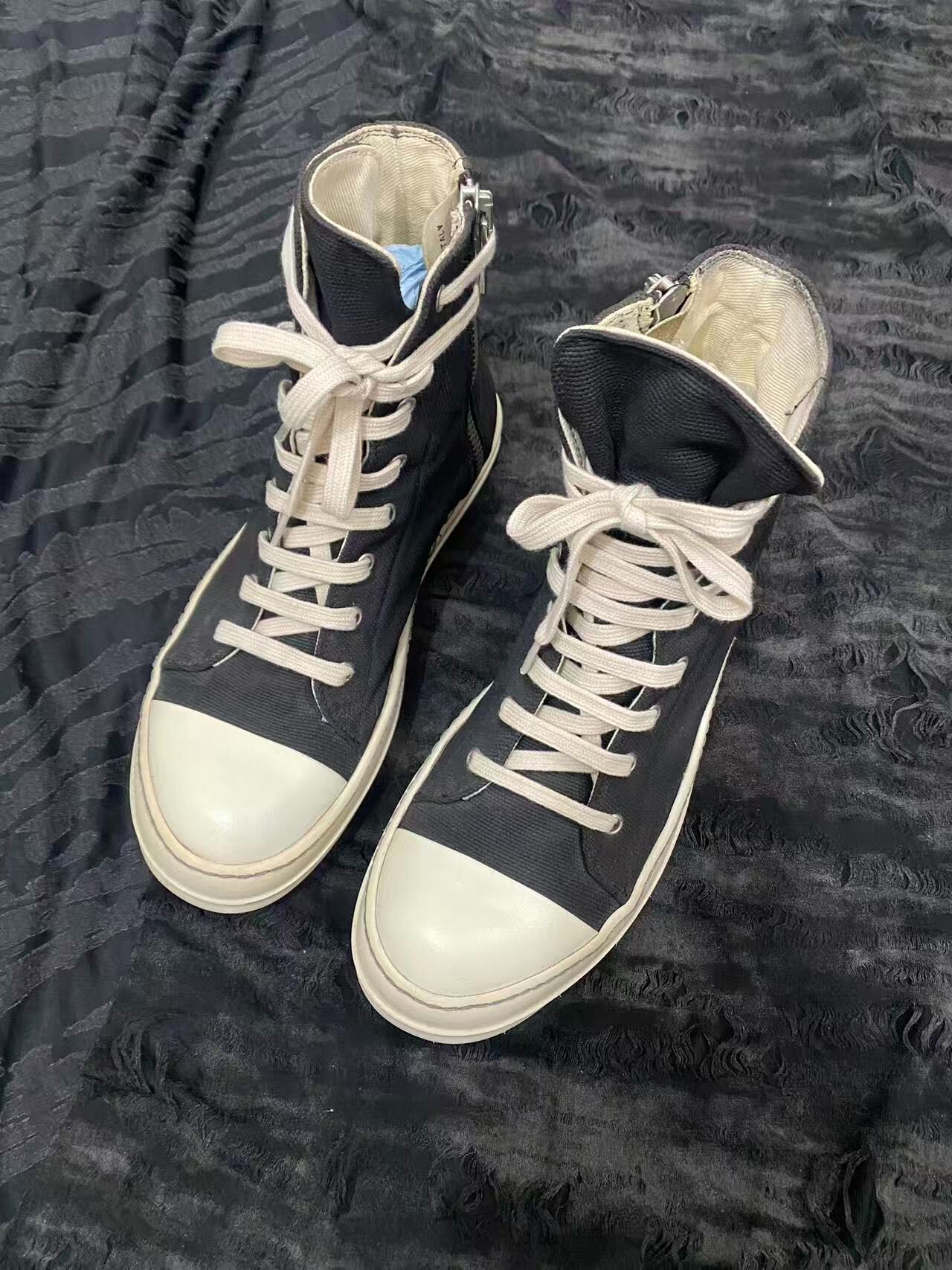 Rick Owens DRKSHDW High-Top Canvas Shoes — front