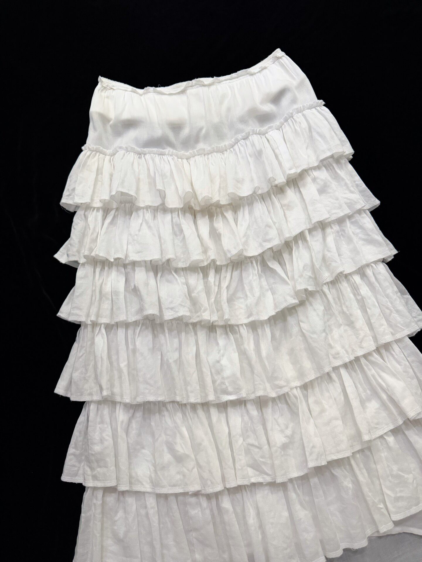 Comme des Garcons Tiered Cotton Cake Skirt — front