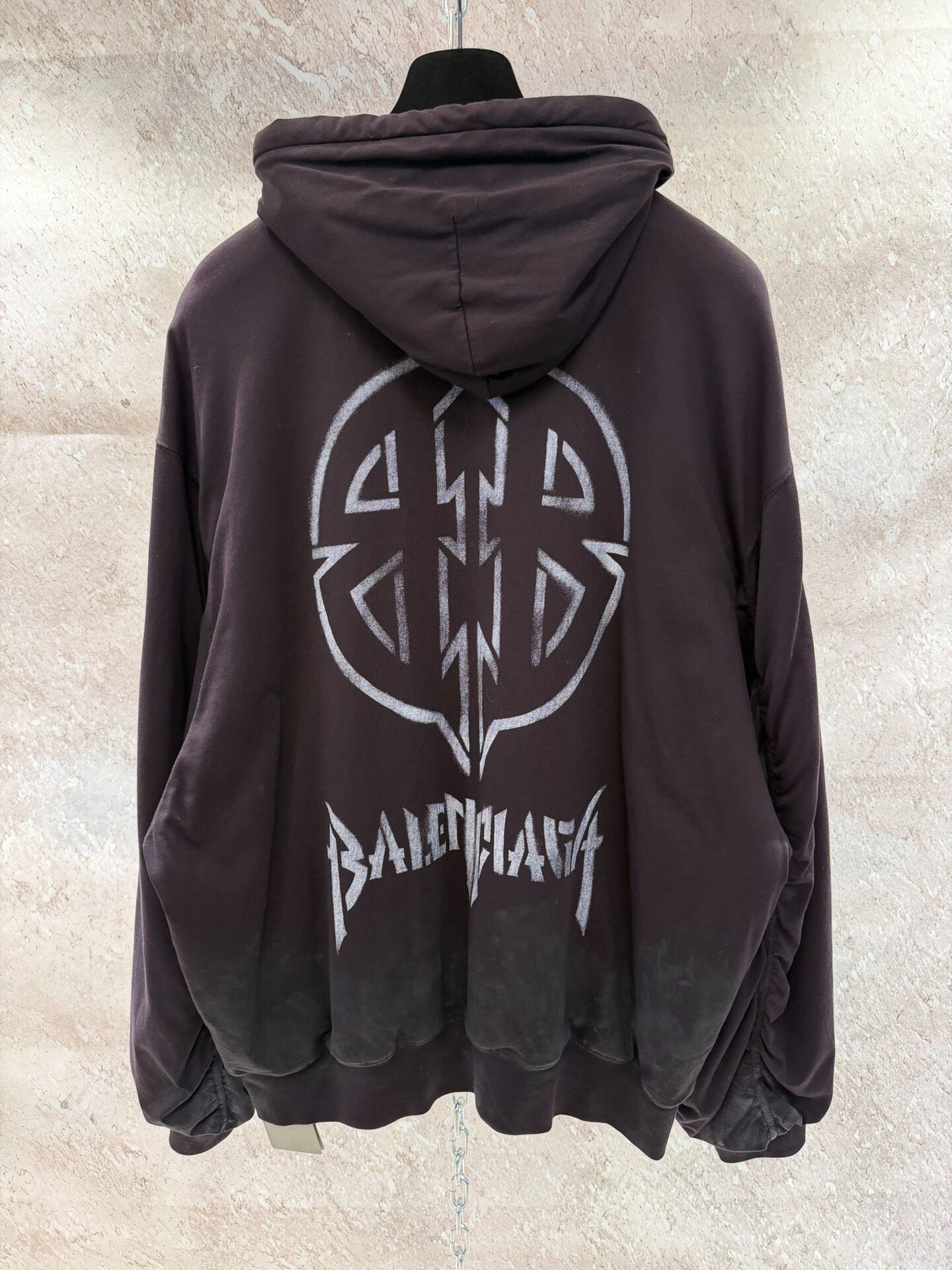 Balenciaga Black Limited Hooded Sweatshirt — back