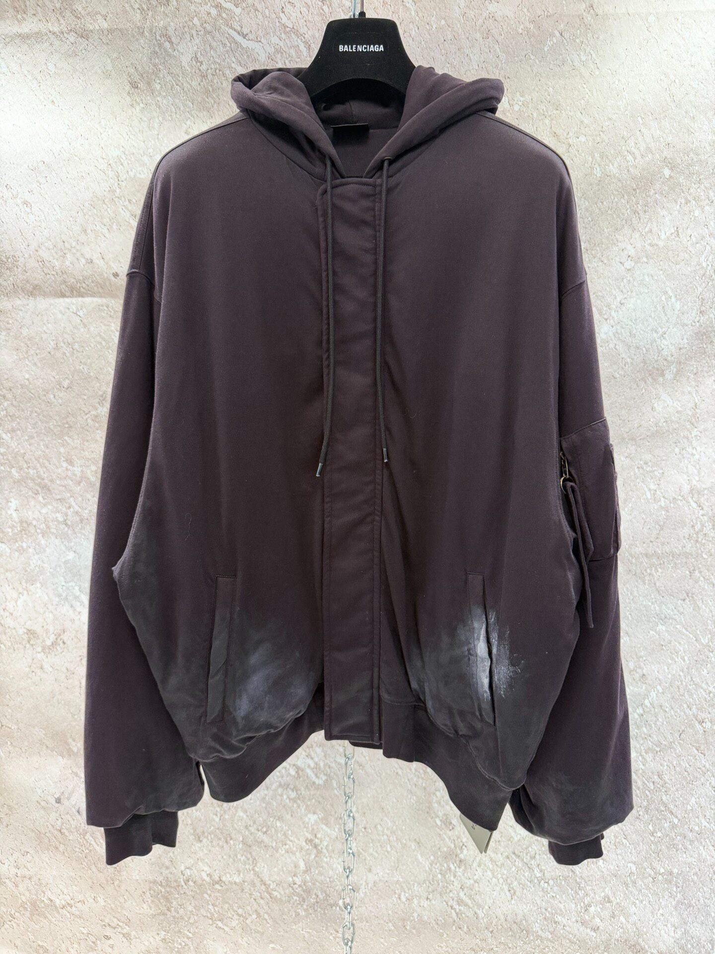 Balenciaga Black Limited Hooded Sweatshirt — front