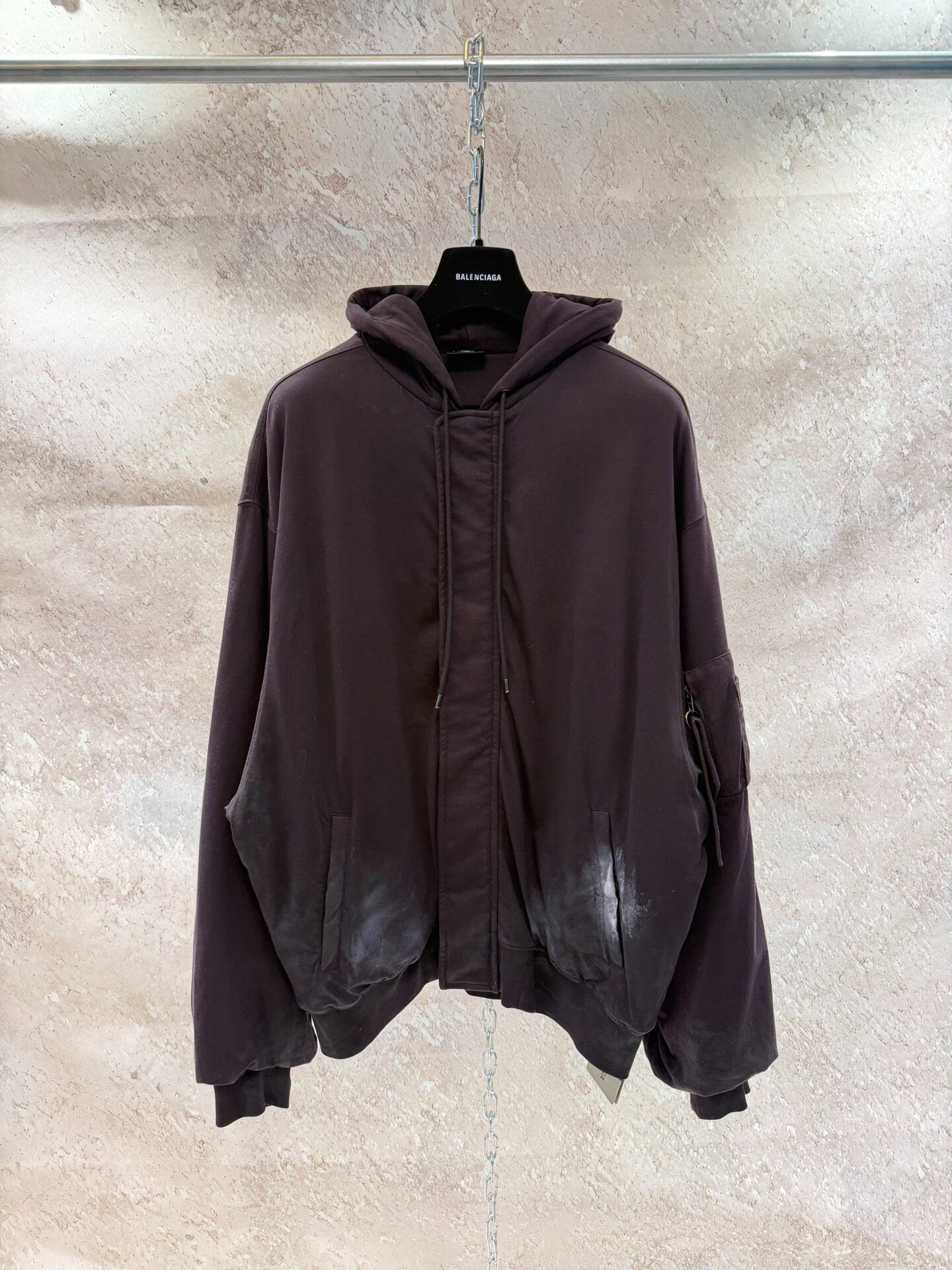 Balenciaga Black Limited Hooded Sweatshirt
