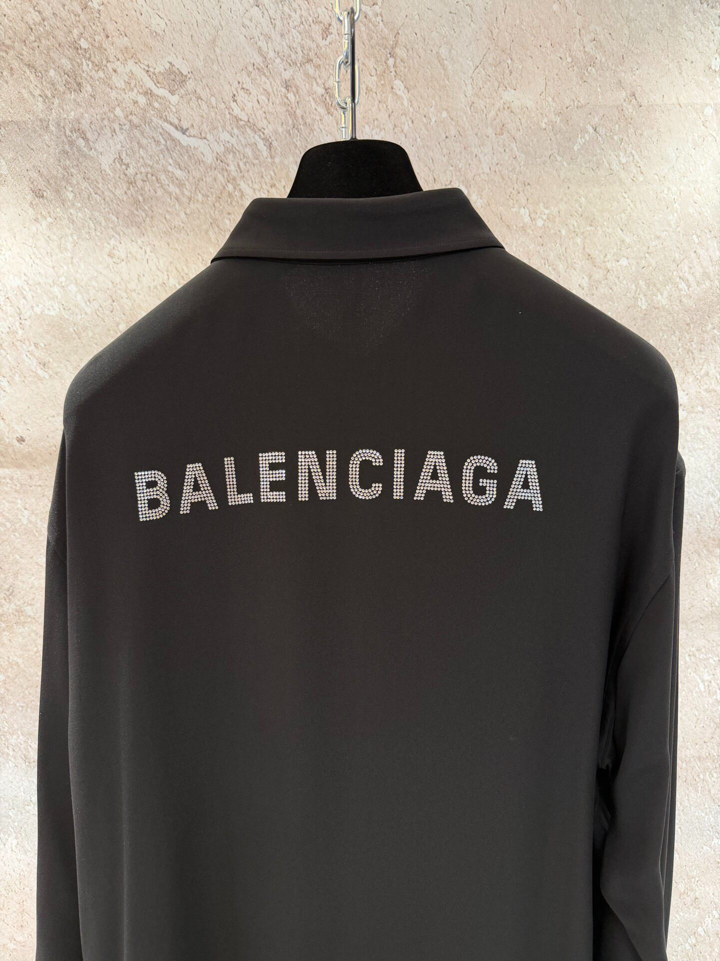 Balenciaga Limited Rhinestone Logo Shirt — front