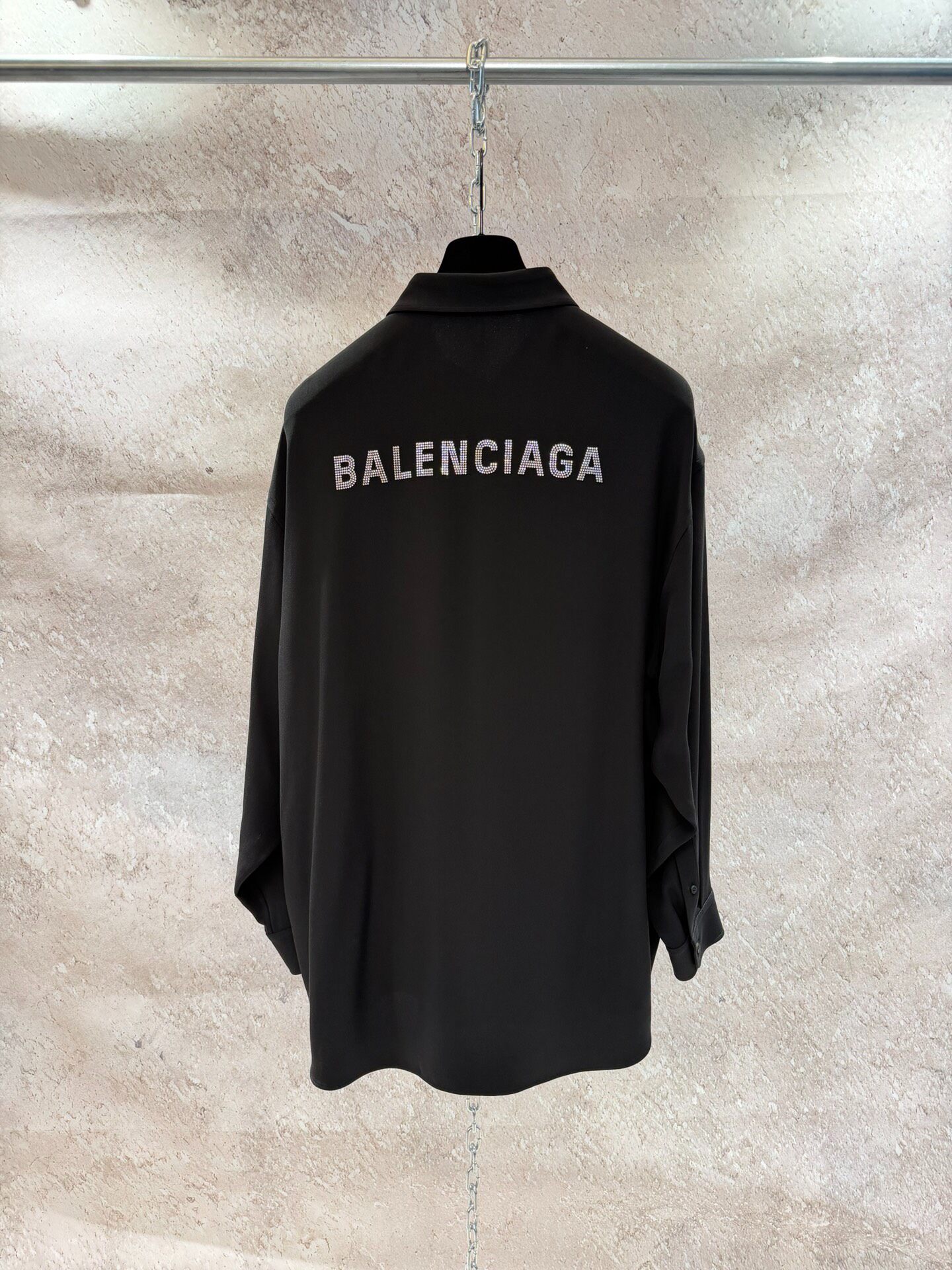 Balenciaga Limited Rhinestone Logo Shirt