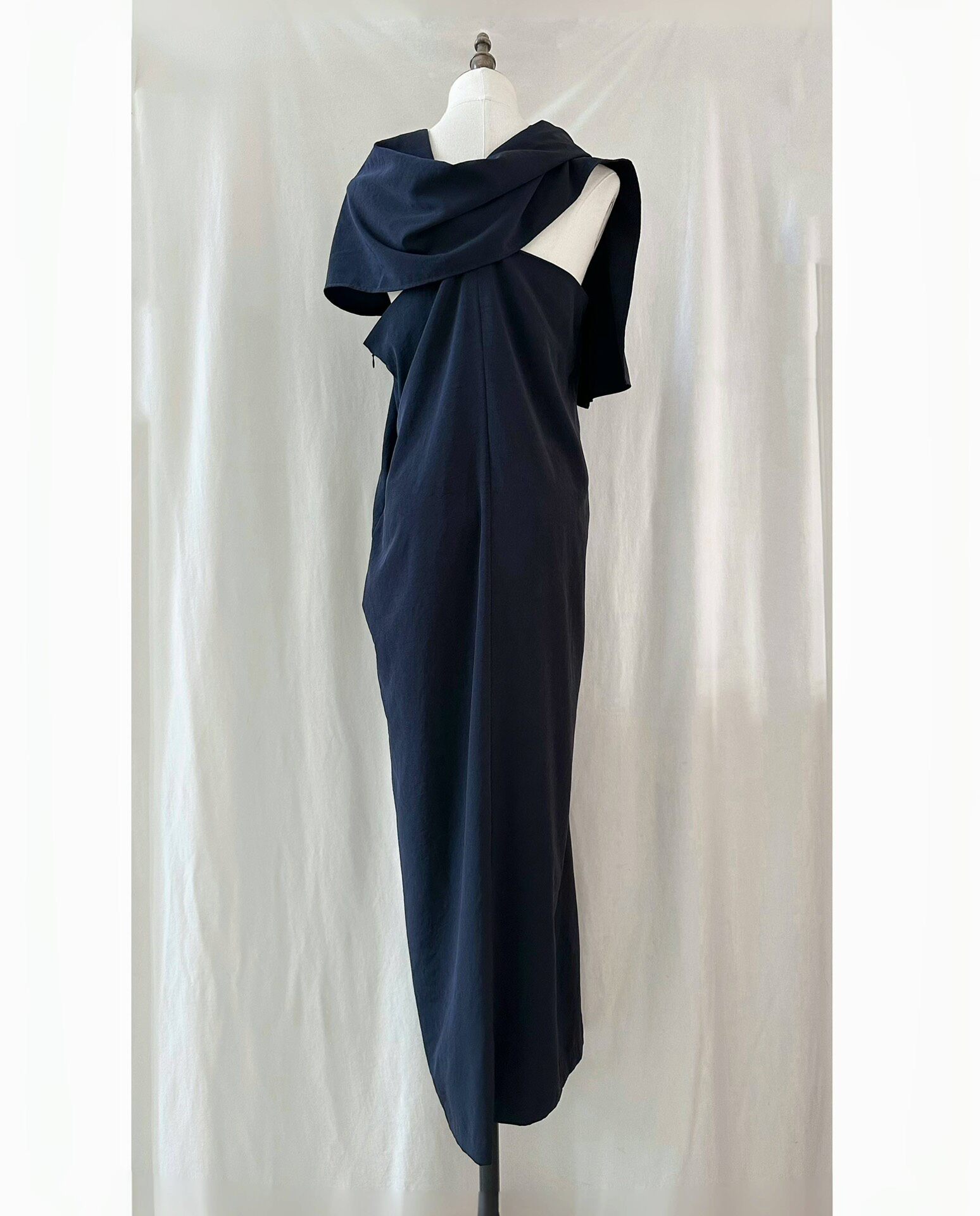 Y's 2014 Navy Draped Dress