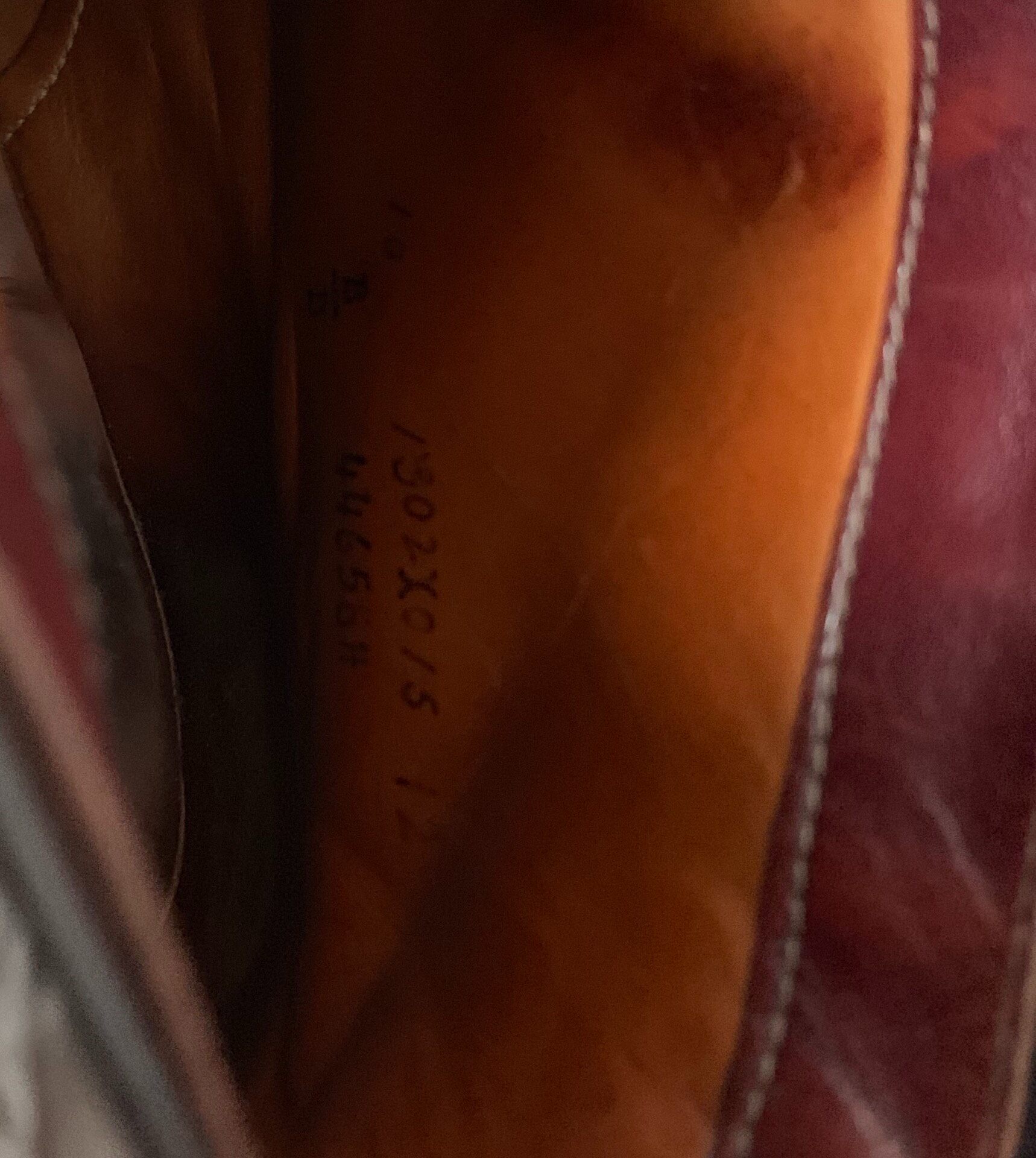 Alden Wingtip Burgundy Boot — label