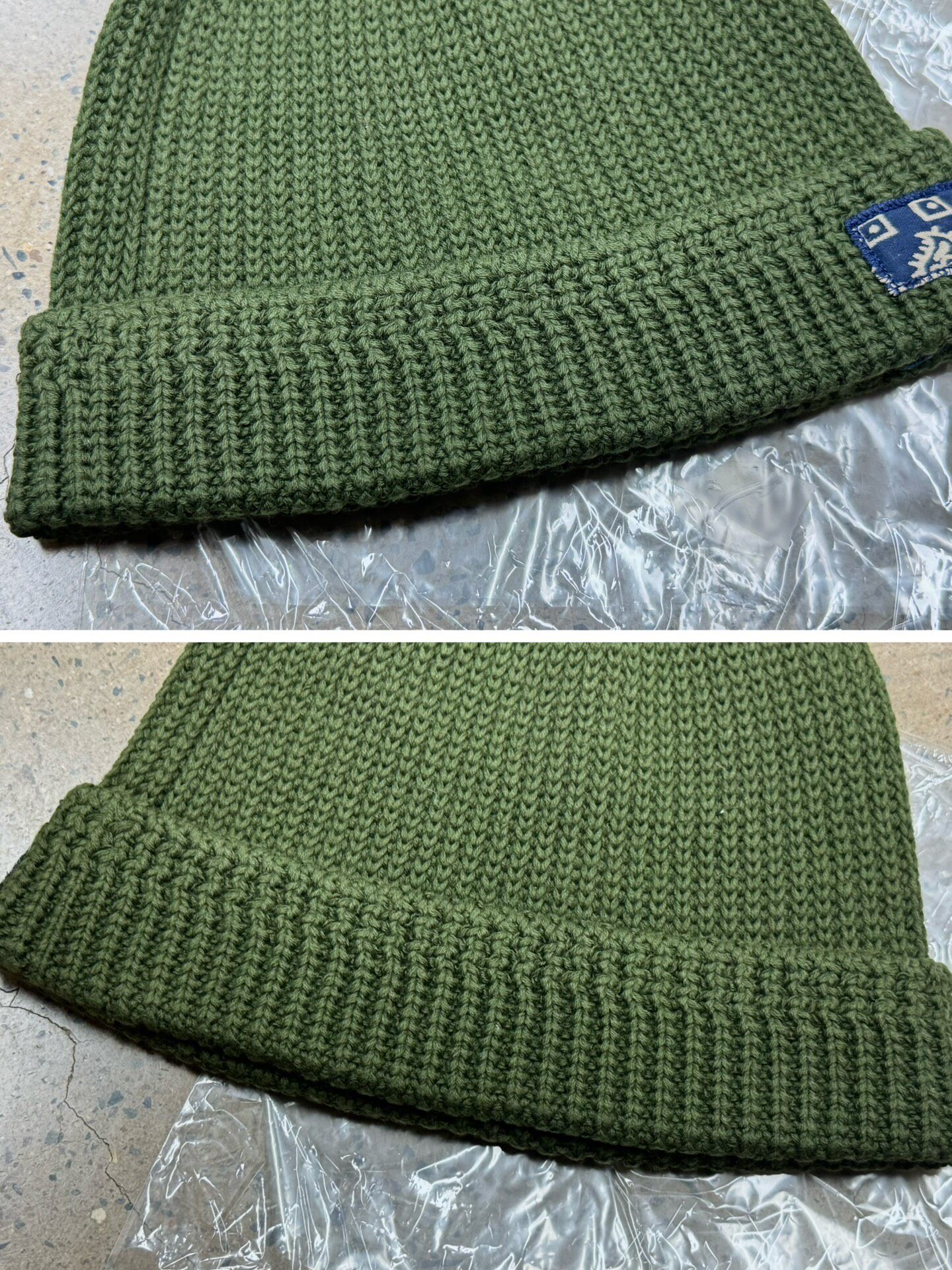 VISVIM ICT Green Knit Beanie — detail