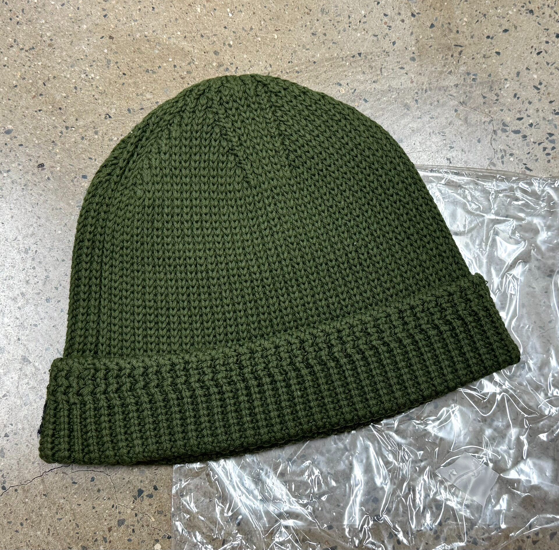 VISVIM ICT Green Knit Beanie — front