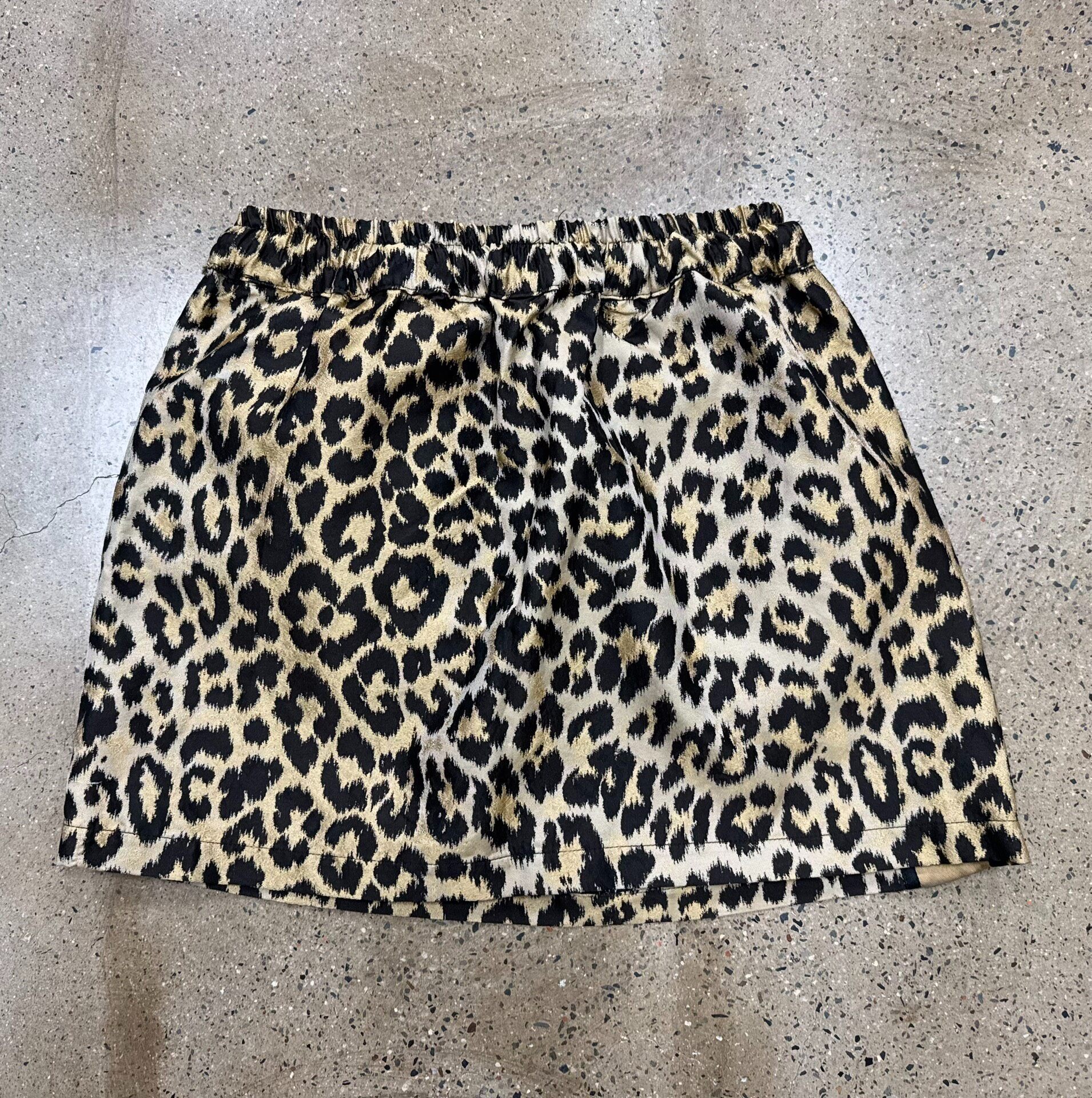 Dior Women's Leopard Print Mini Skirt — back