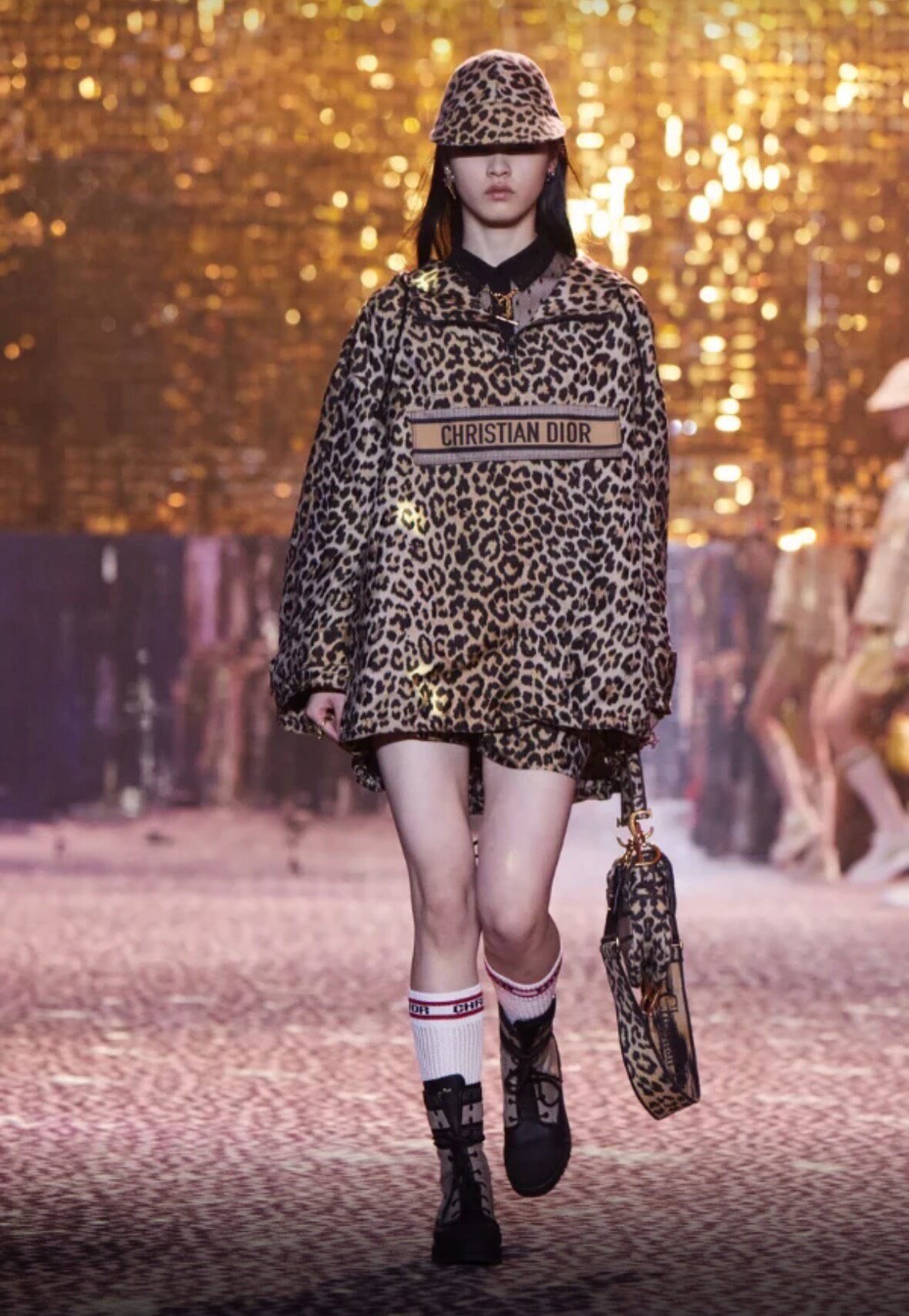 Dior Women's Leopard Print Mini Skirt — detail