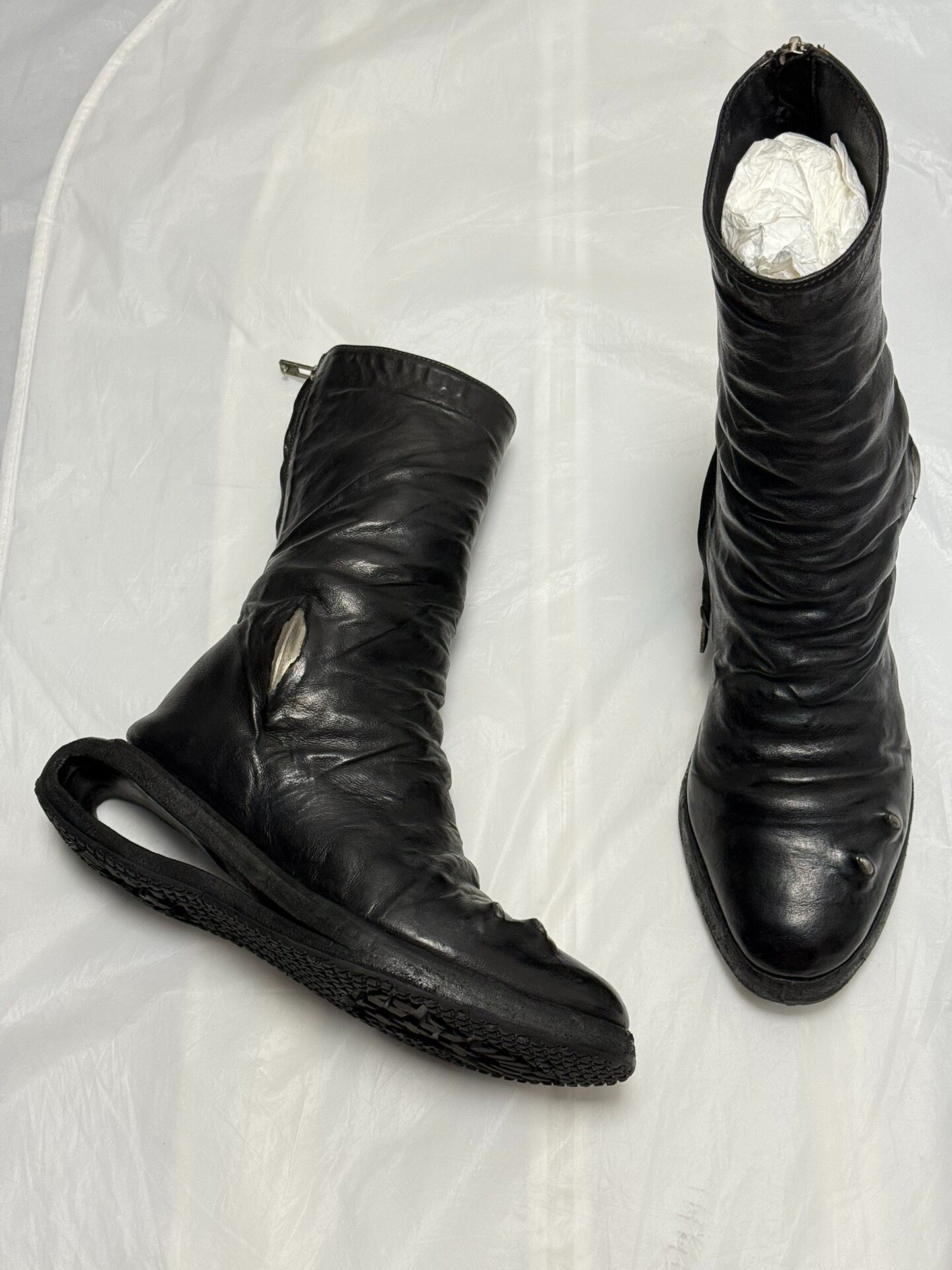 Carol Christian Poell Titanium Prosthetic Boot — front