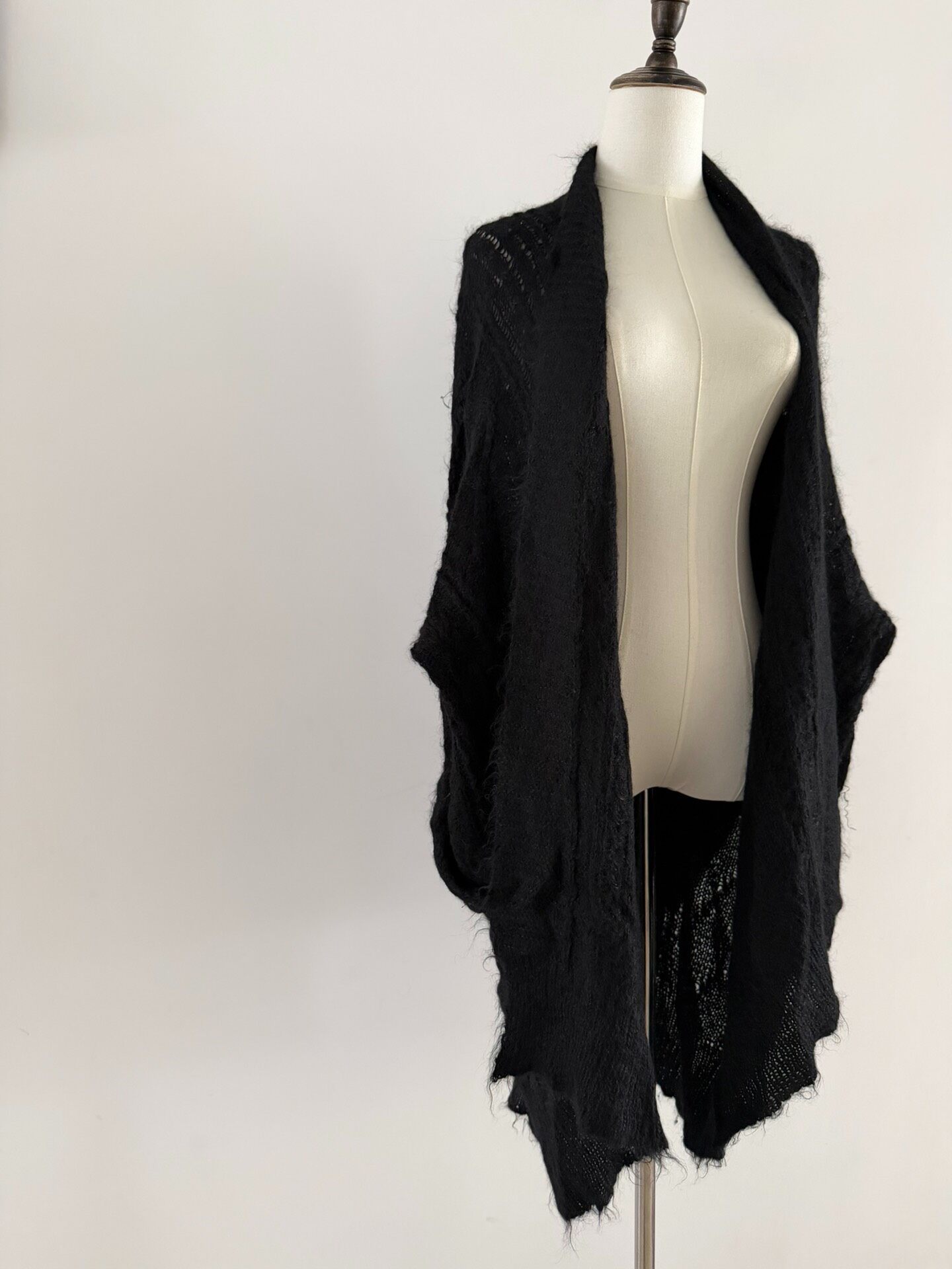 Junya Watanabe 11AW Asymmetric Mohair Cardigan — back