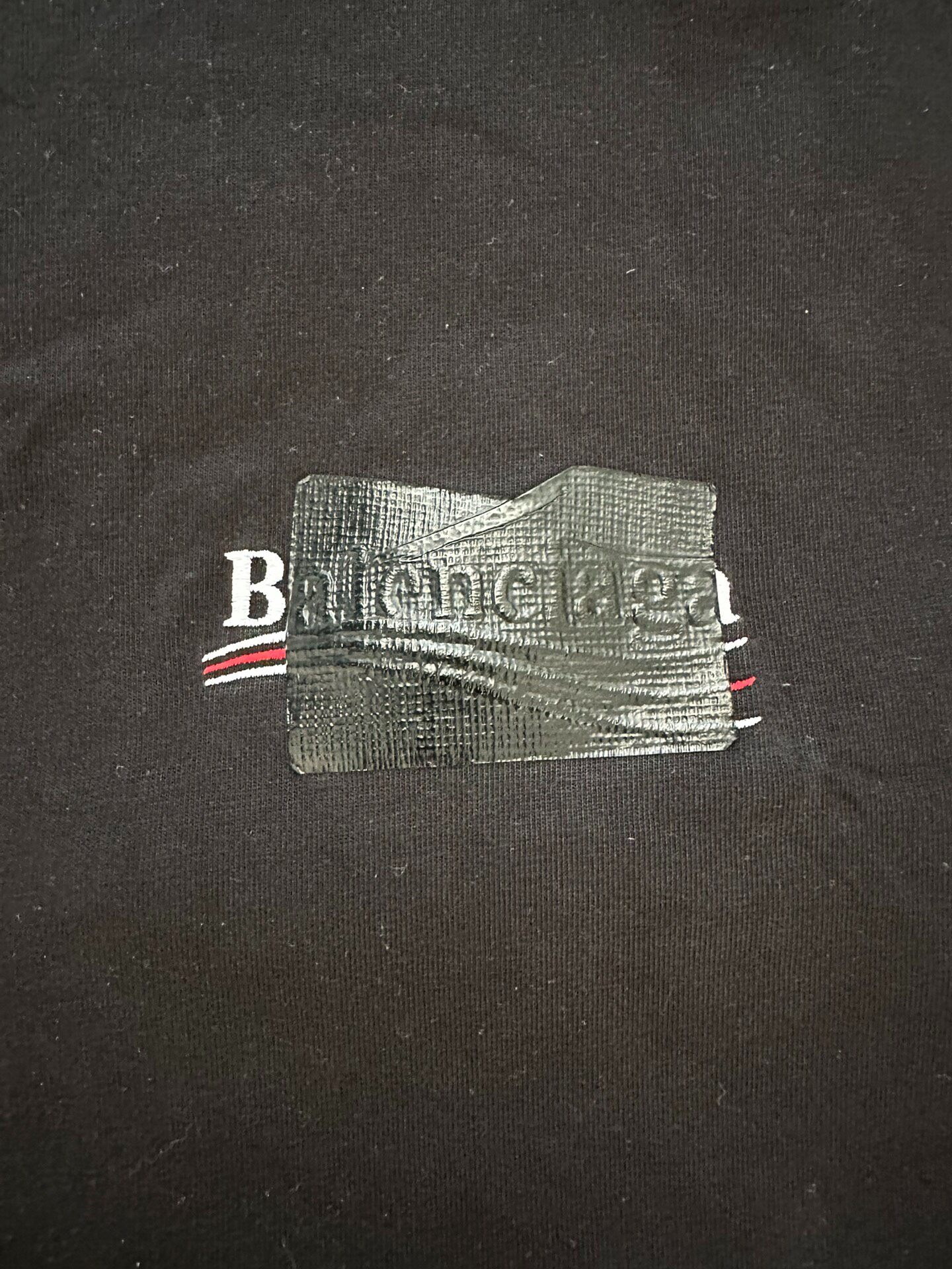 Balenciaga Men’s Black Logo T-Shirt — detail