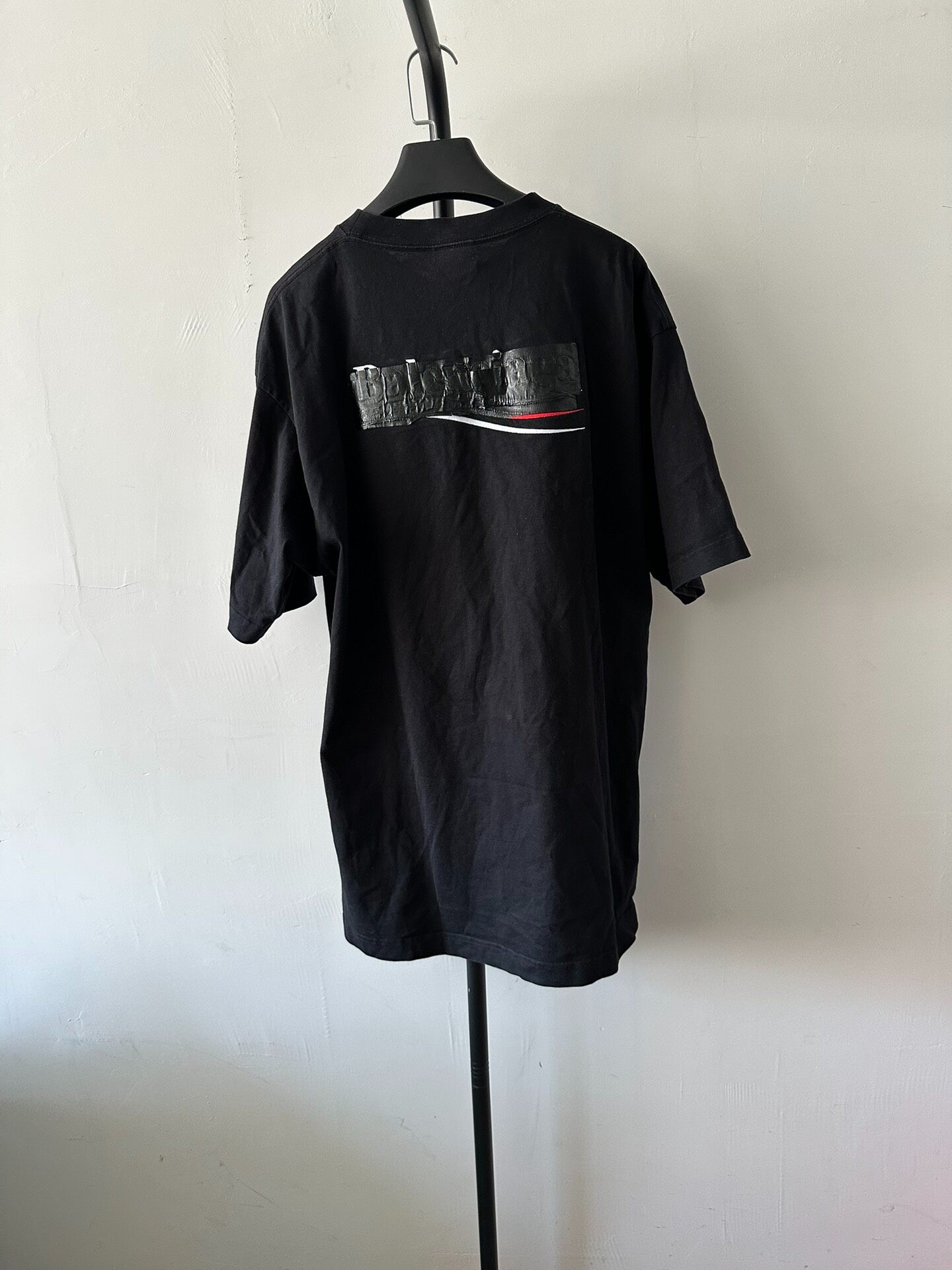 Balenciaga Men’s Black Logo T-Shirt — front