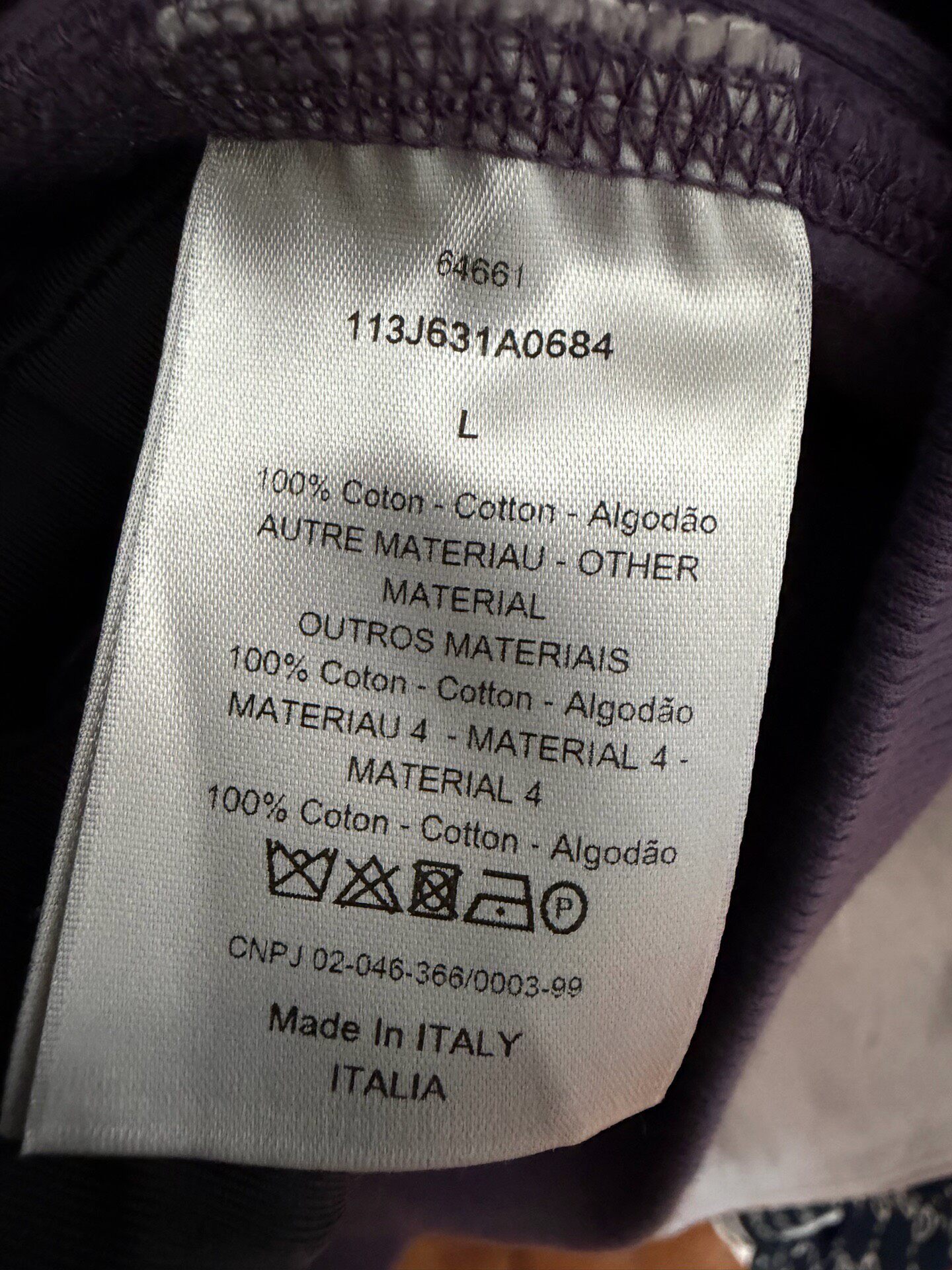 Dior Purple Terry Hooded Sweatshirt — back