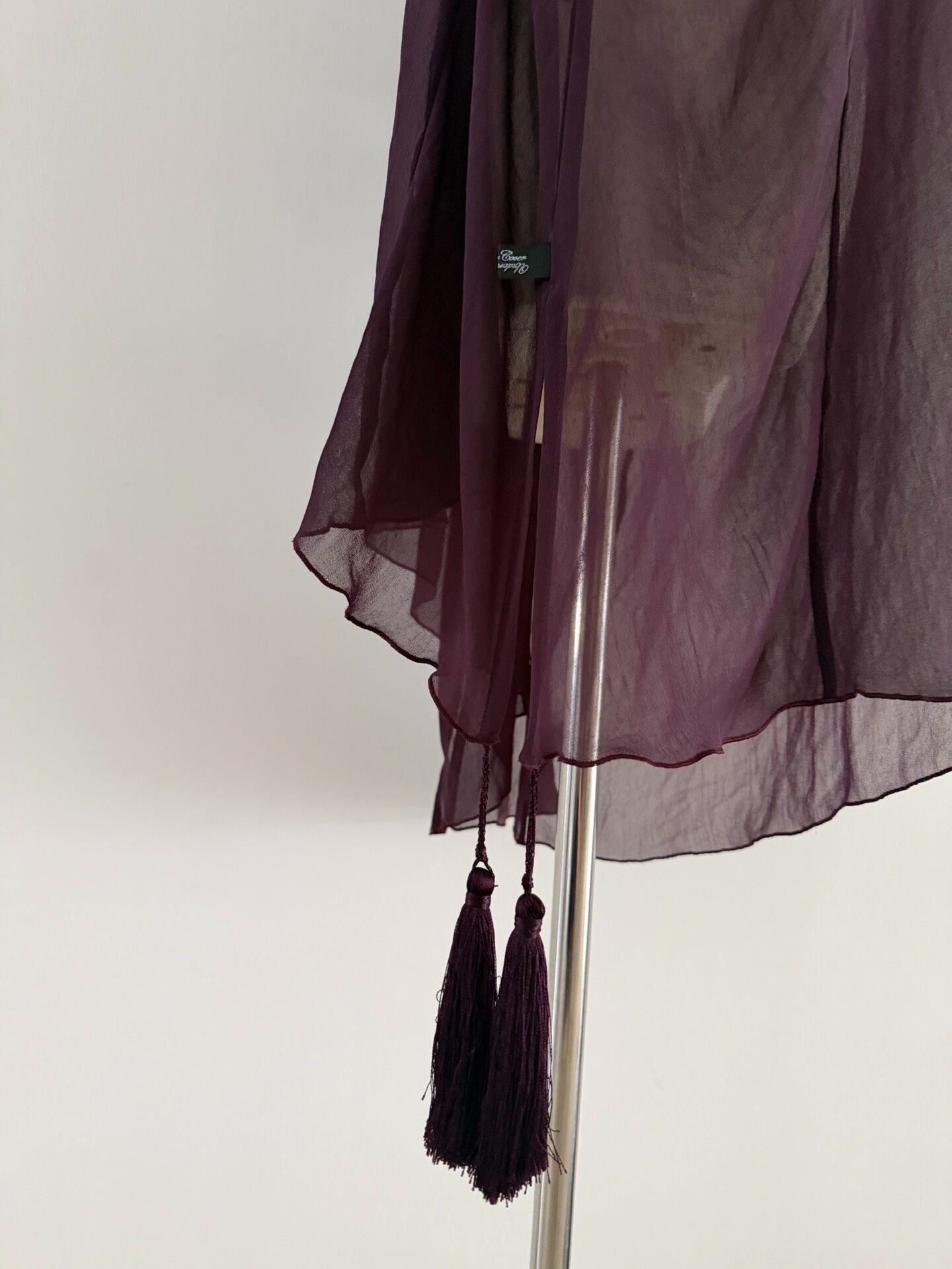 Undercover Sheer Scarf Collar Blouse — detail