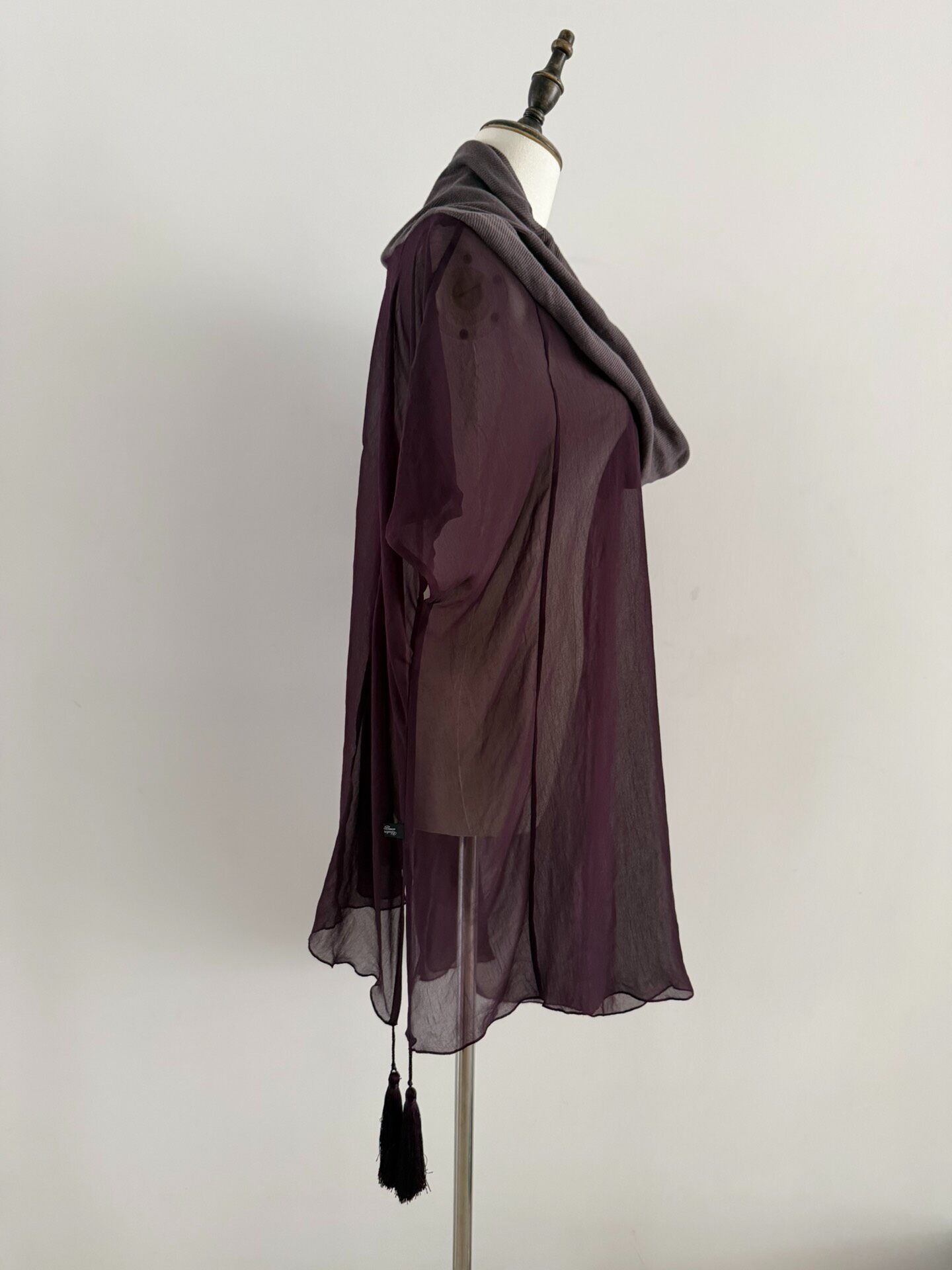Undercover Sheer Scarf Collar Blouse — front