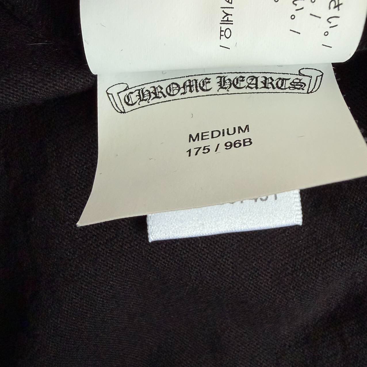Chrome Hearts Black Embroidered T-shirt — label