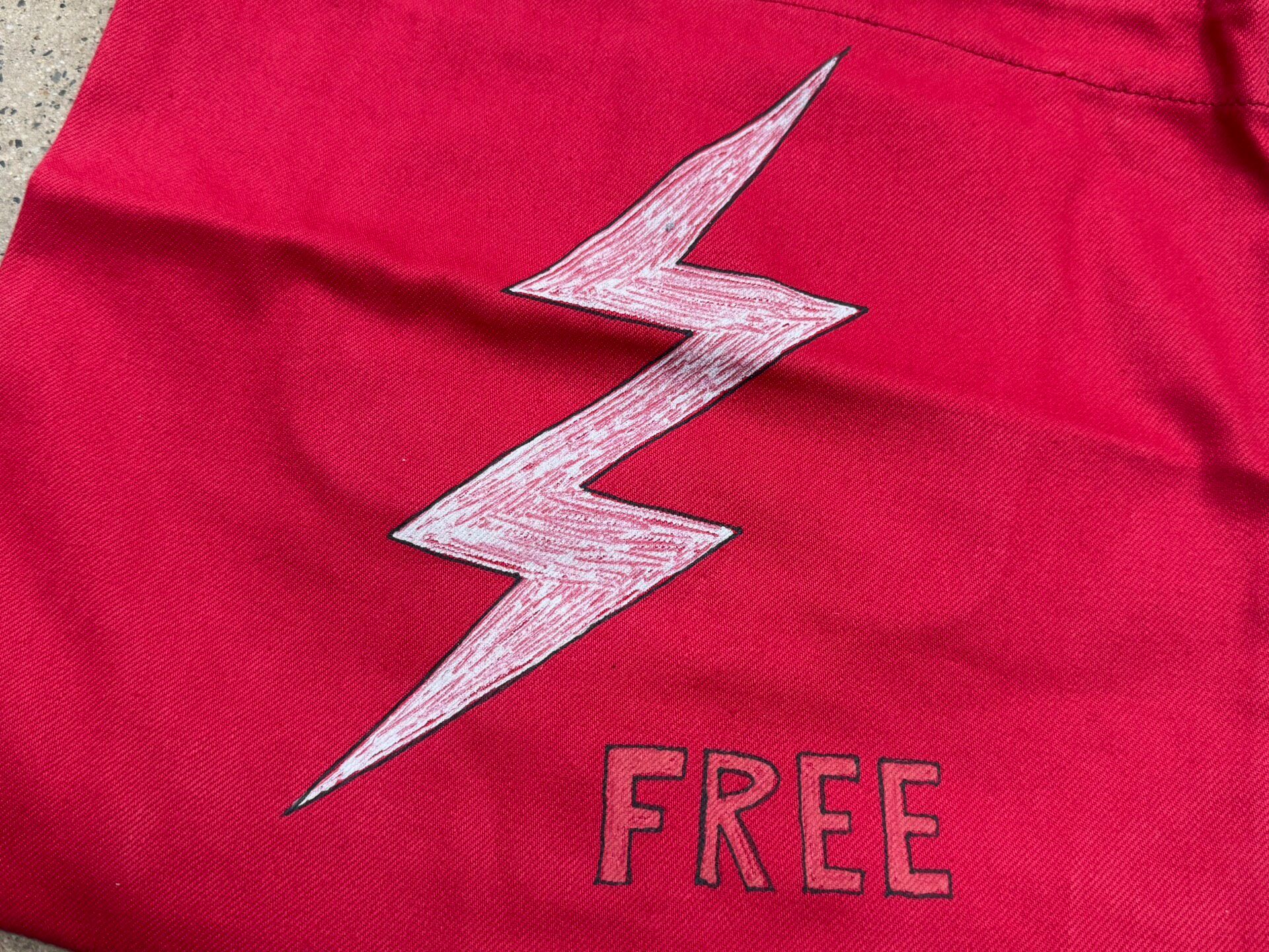 Visvim Musette Bag Hand-drawn Lightning — front