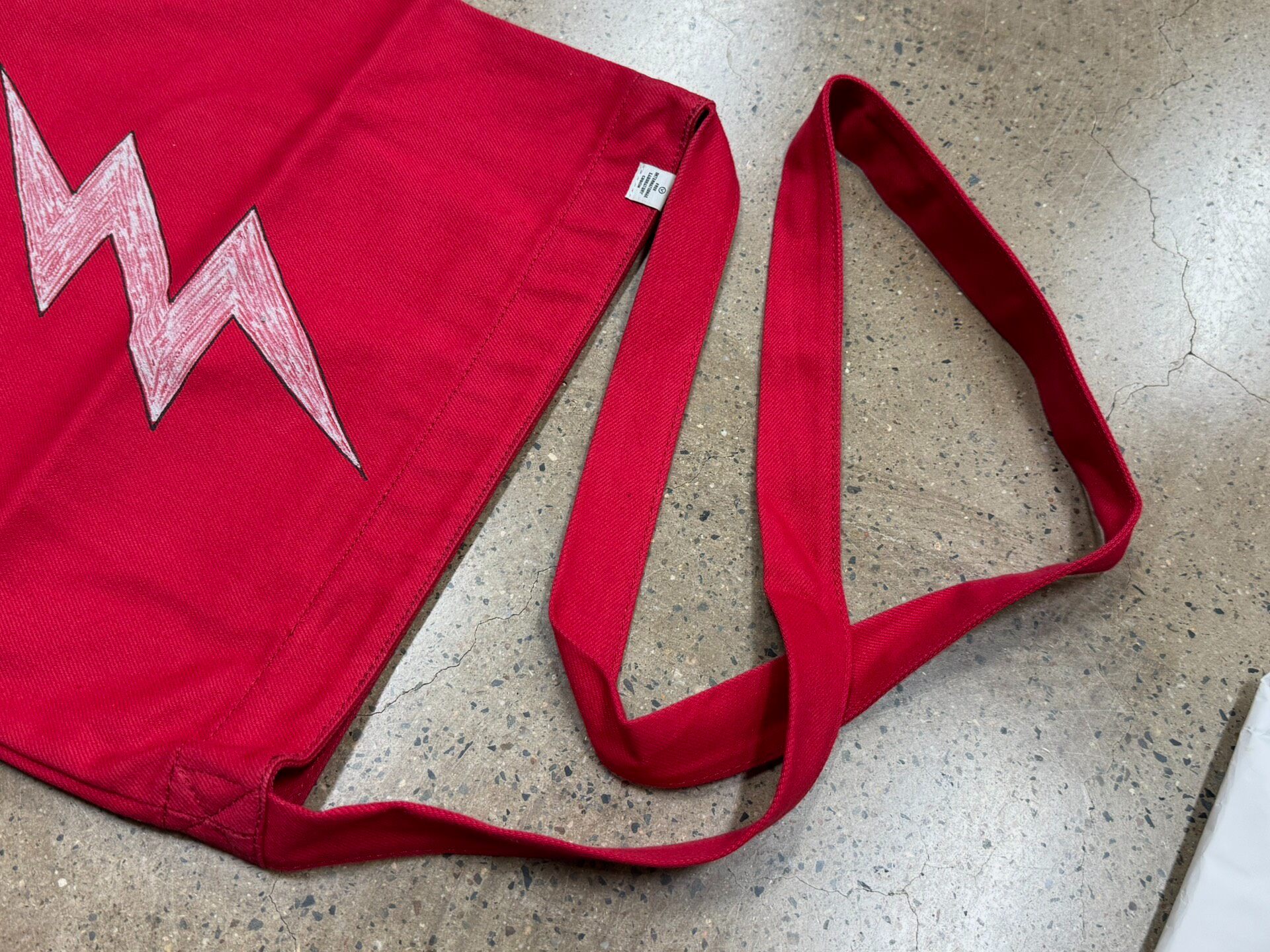 Visvim Musette Bag Hand-drawn Lightning — detail