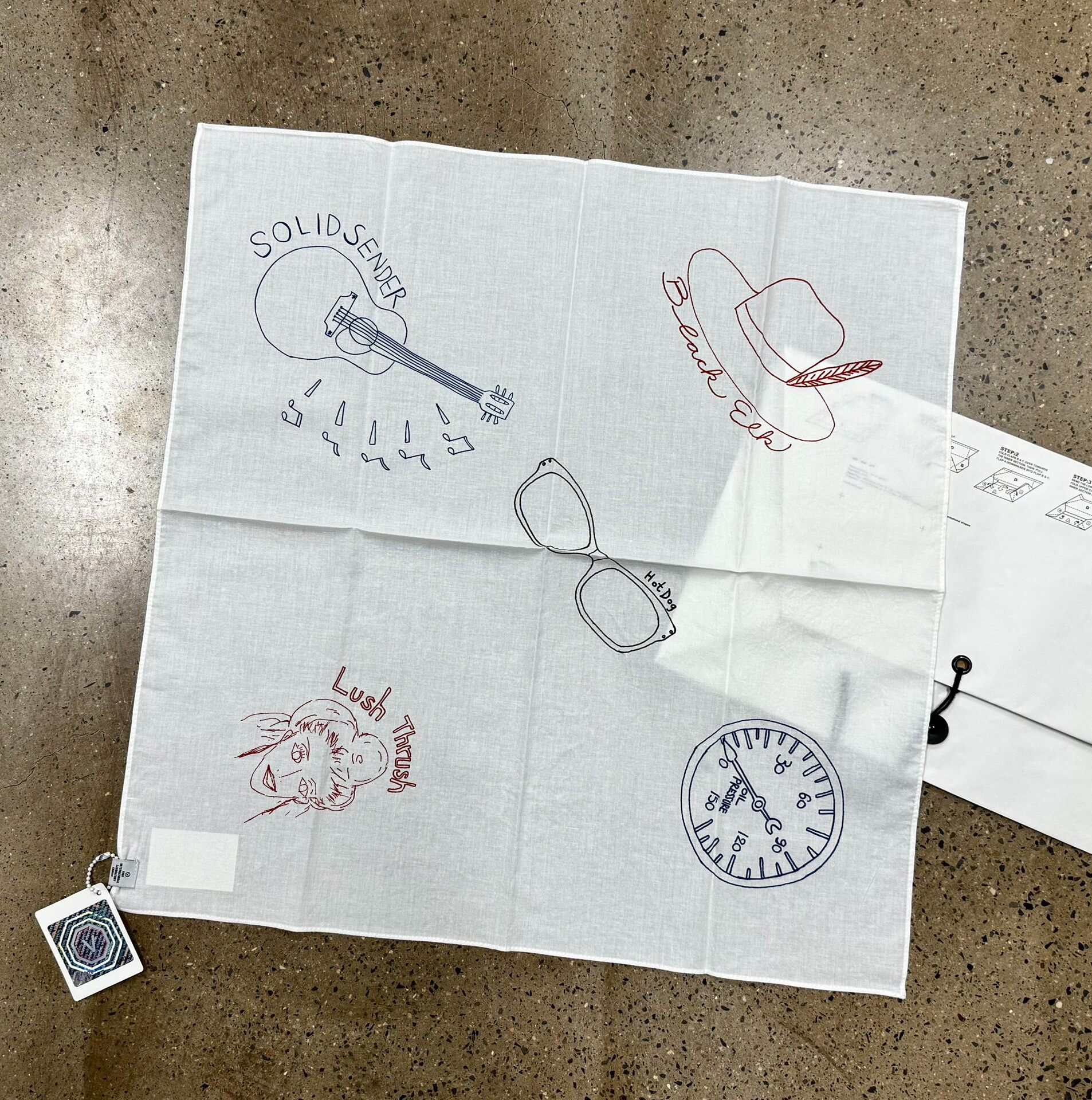 VISVIM White Patterned Handkerchief