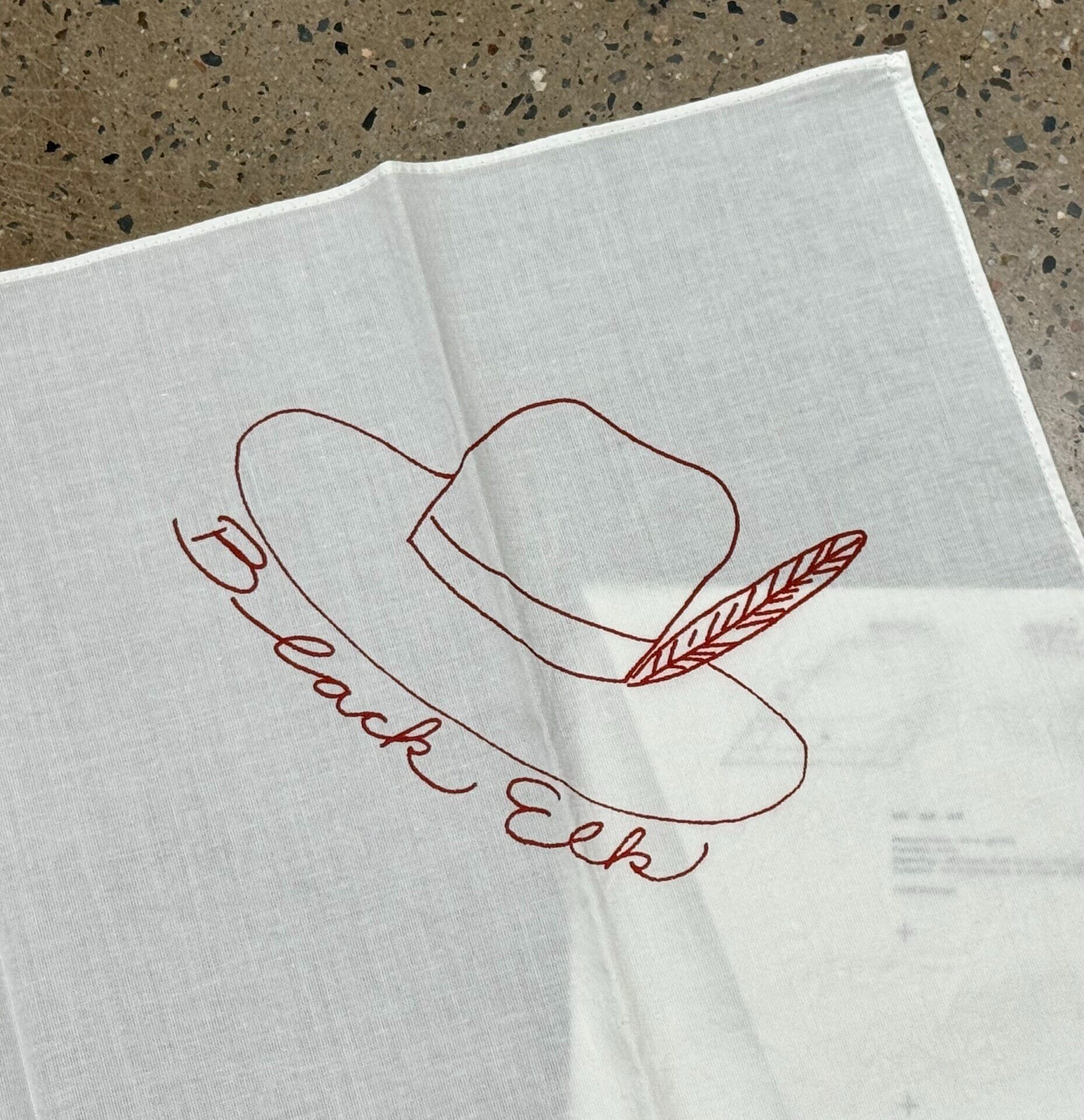 VISVIM White Patterned Handkerchief — label