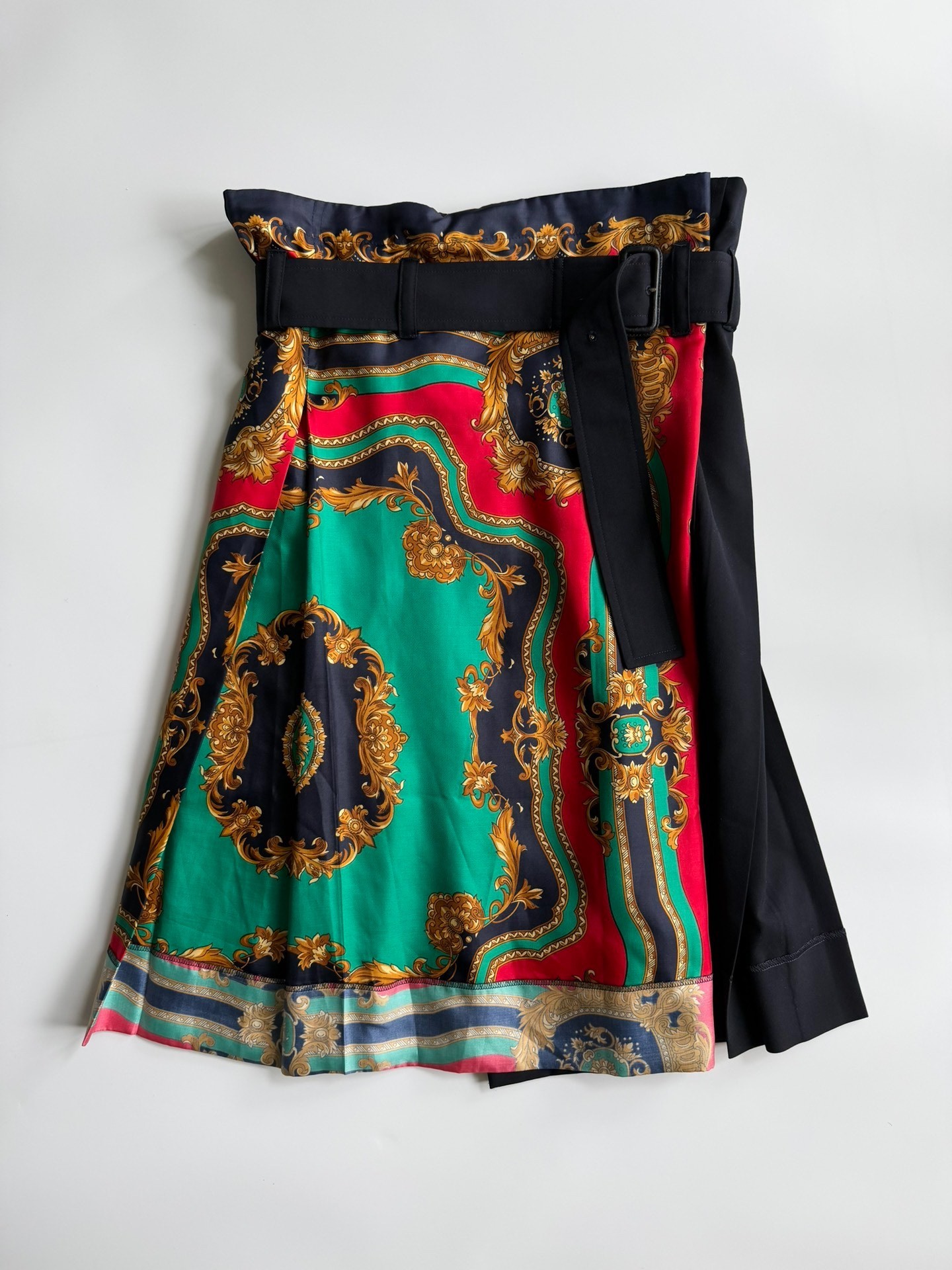 Tricot CDG Ethnic Midi Pattern Skirt — front